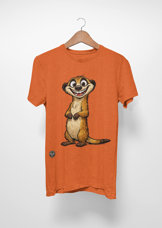 Meerkat Cute Cartoon T-Shirt — Playful Wildlife Tee