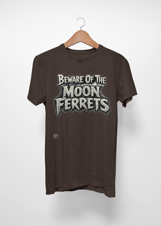 Beware of the Moon Ferrets T-Shirt — Cute Spooky Ferret Graphic Tee