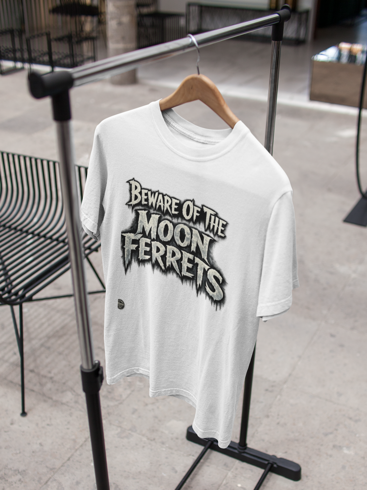 Beware of the Moon Ferrets T-Shirt — Cute Spooky Ferret Graphic Tee