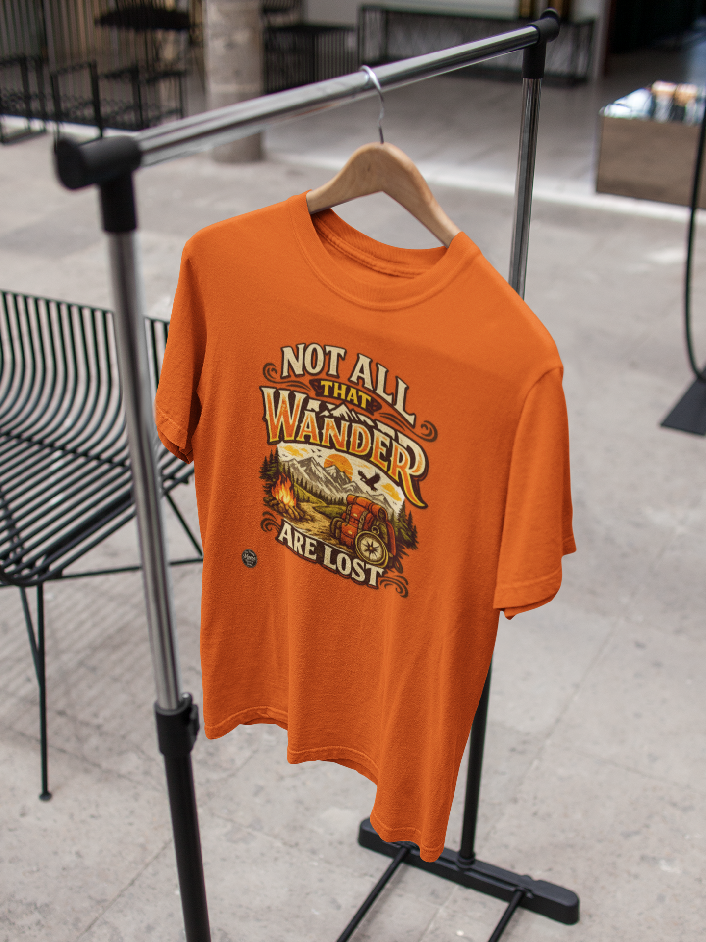 Wander Camper T‑Shirt — "Not All That Wander Are Lost" Adventure Tee