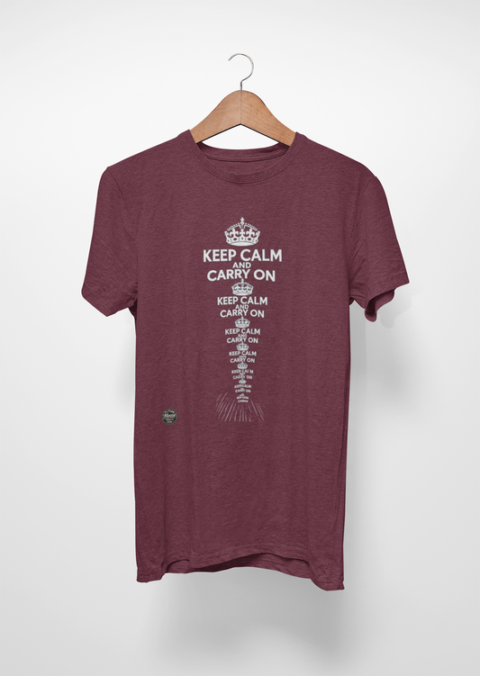 Keep Calm and Carry On T‑Shirt — Vintage British Motto Tee