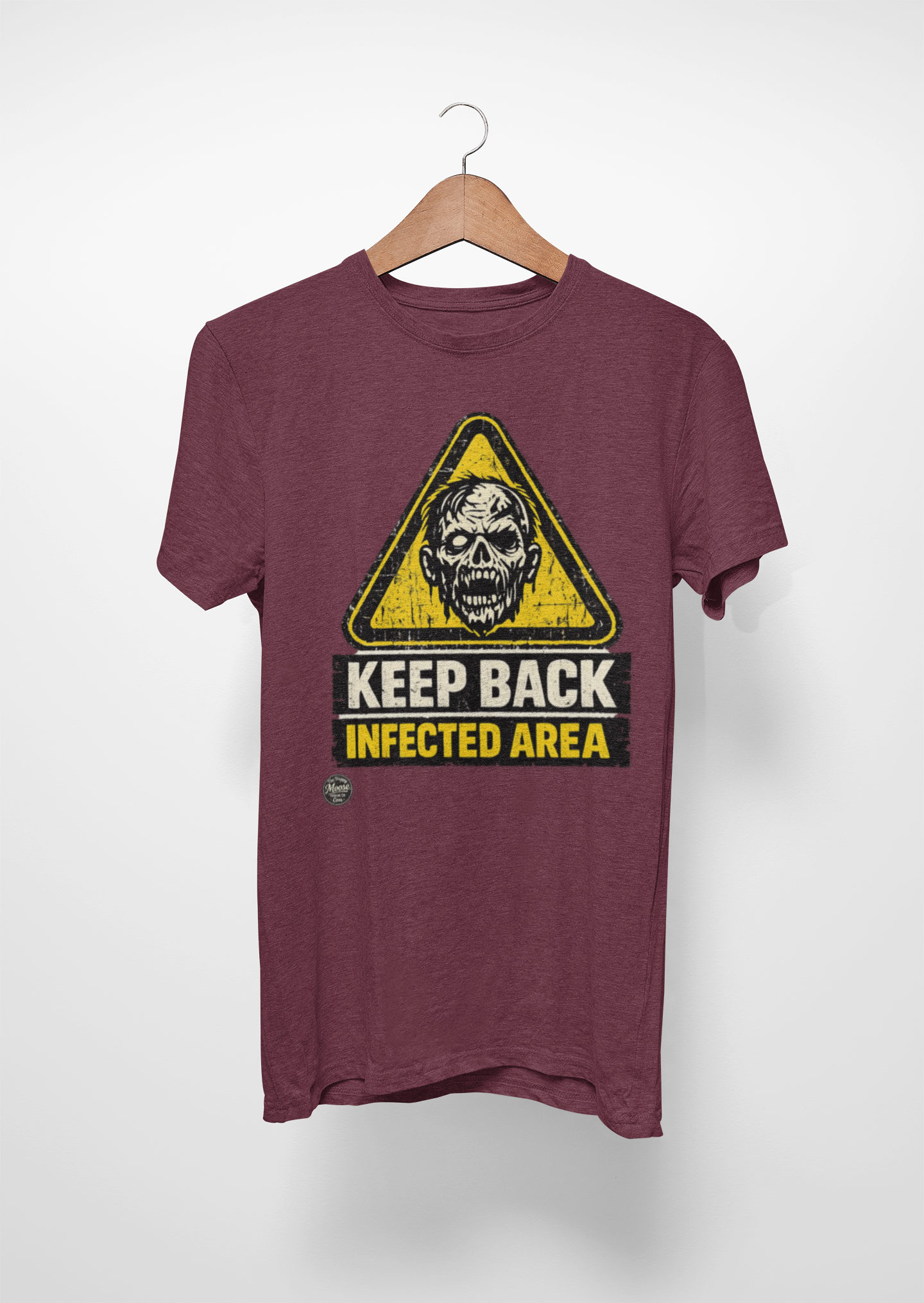 Zombie Warning Tee — "Keep Back Infected Area" Graphic T-Shirt