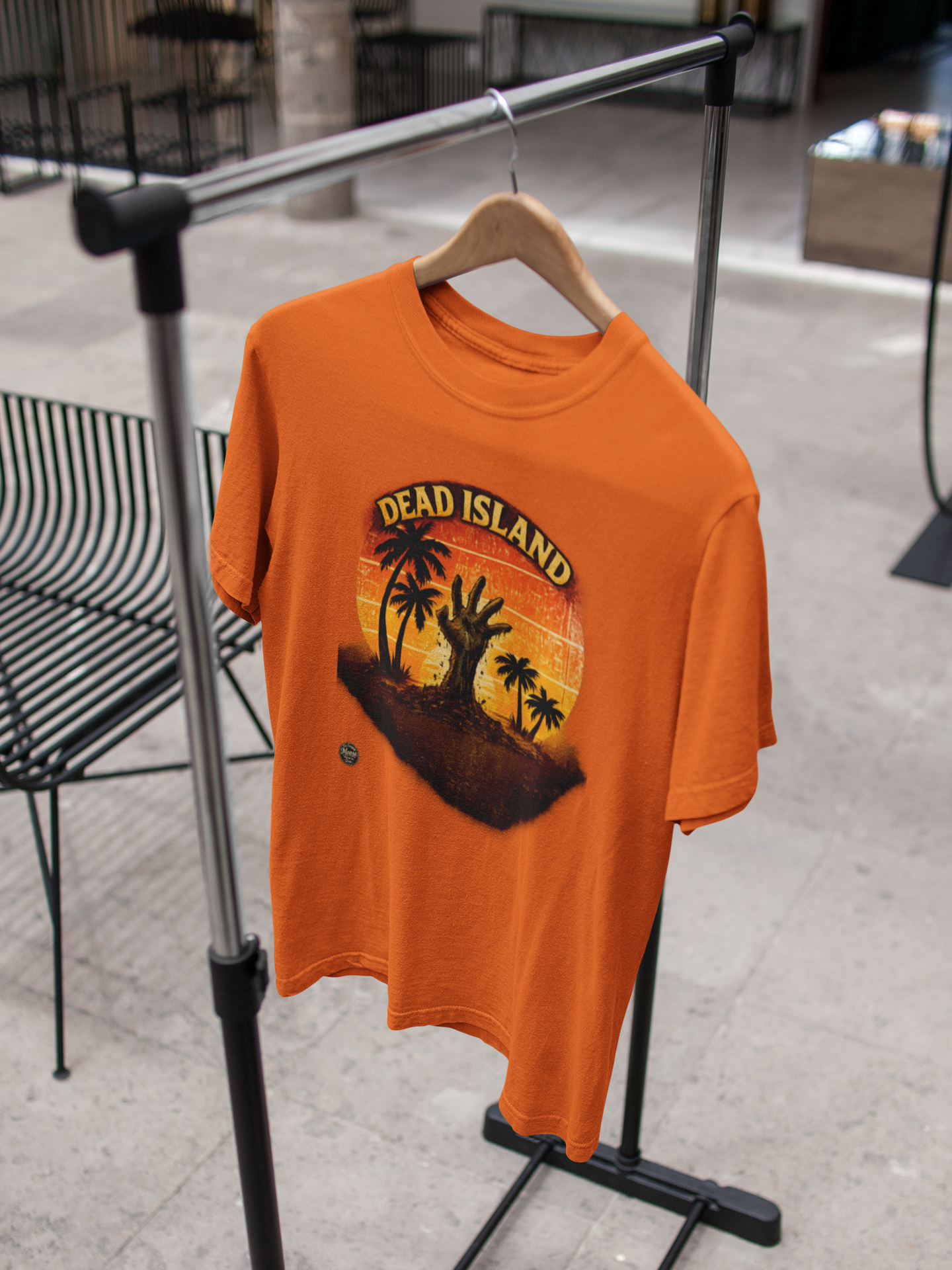 Dead Island Sunset Tee — Zombie Palm Tree Graphic T-Shirt
