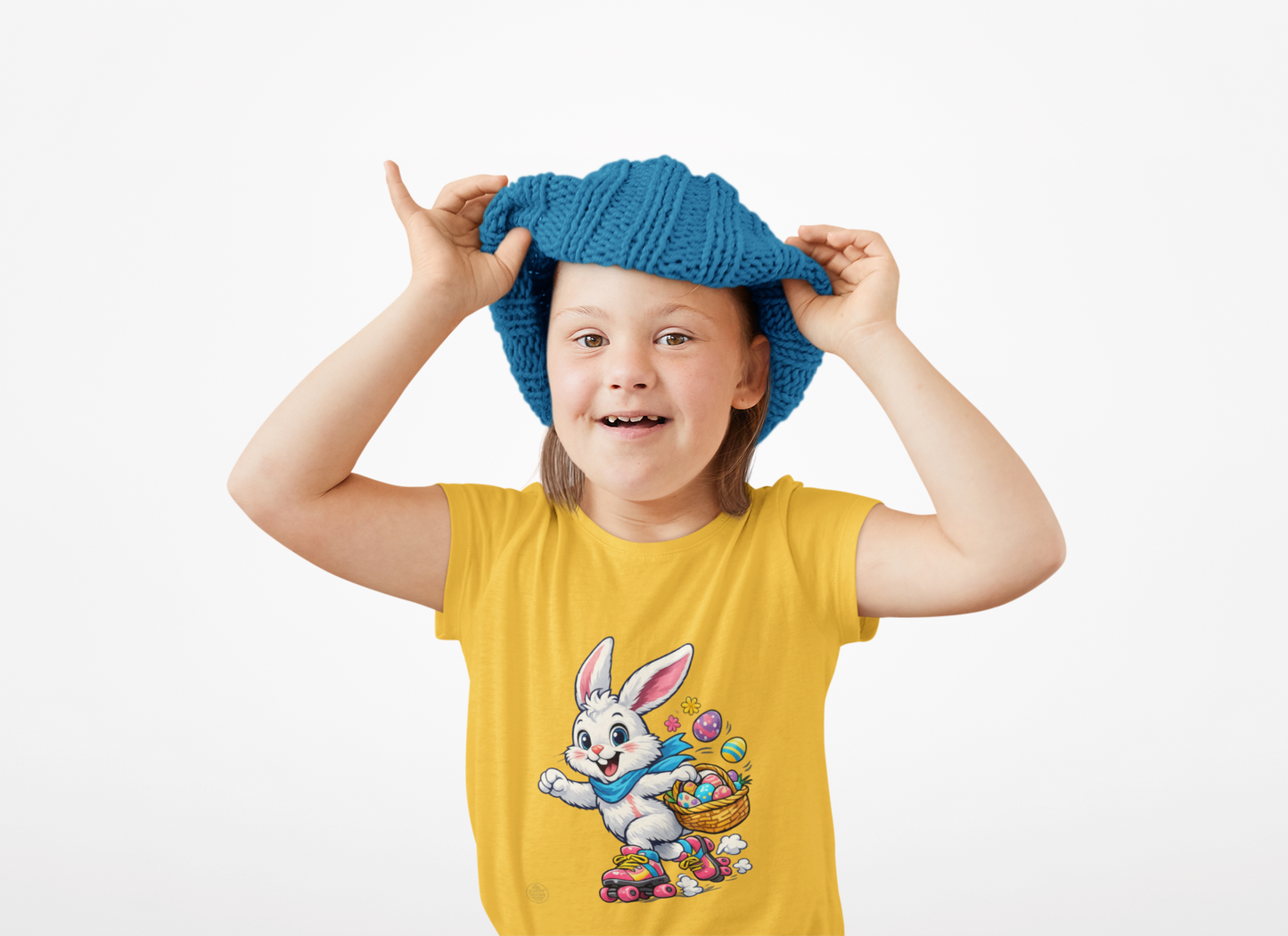 Kids Easter Bunny T-Shirt — Bunny with Easter Eggs Basket