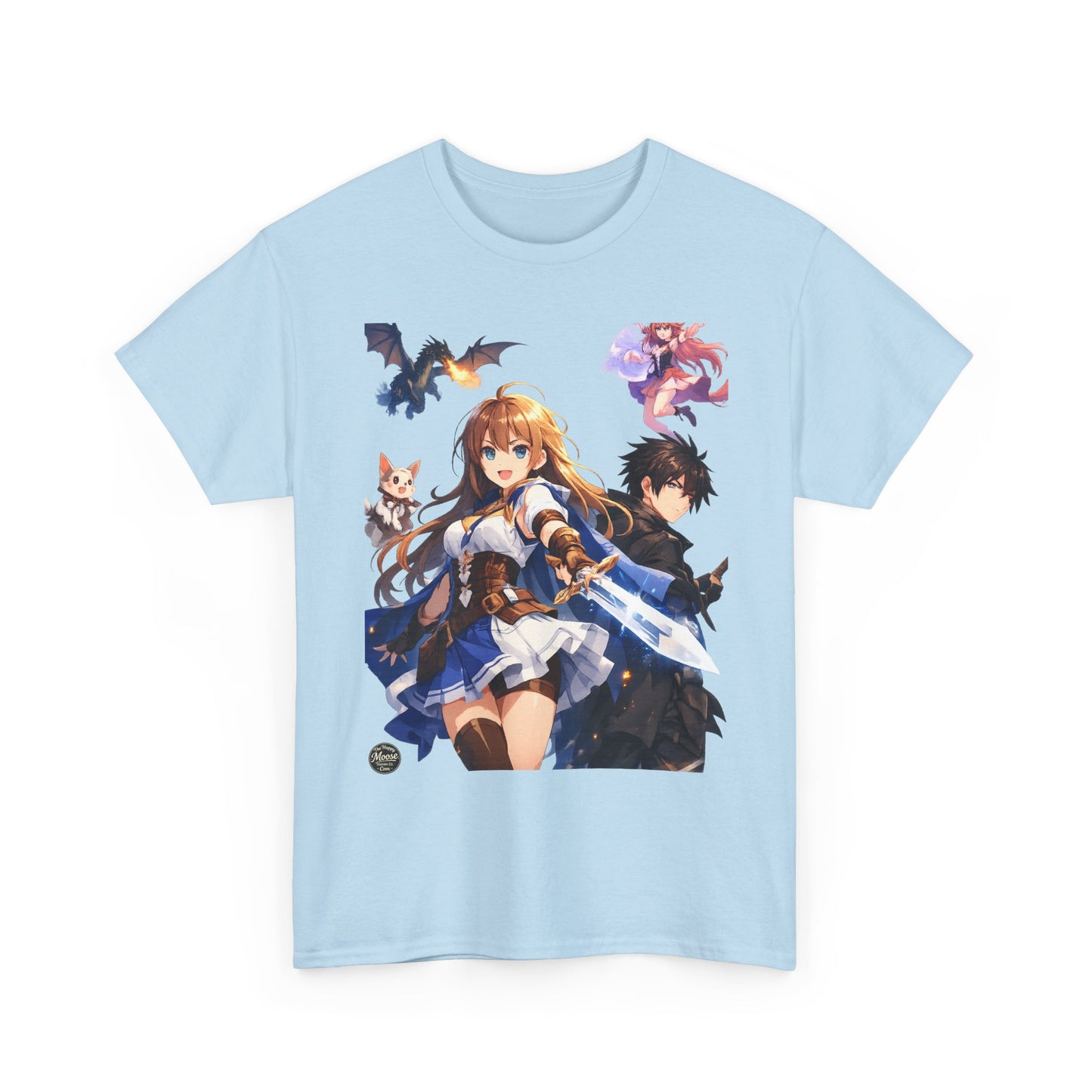 Fantasy Adventure Girl & Companion Anime T-Shirt #E002