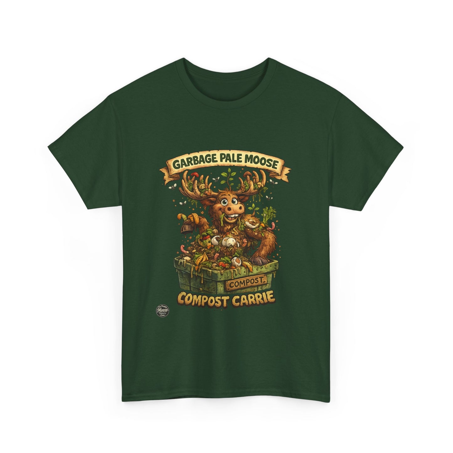Compost Carrie Garbage Pale Moose Tee —  Eco-Friendly Gardening T-Shirt #G008