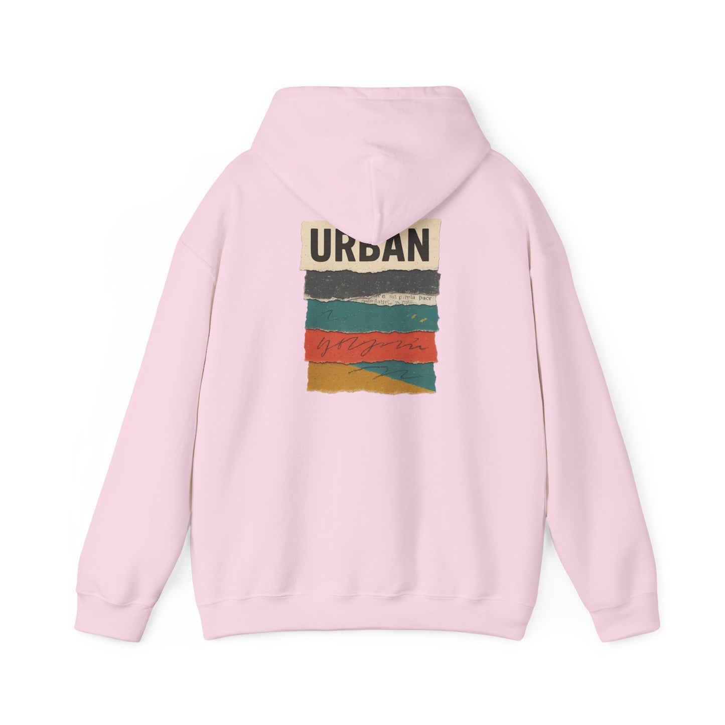 Hoodie — Retro 'Urban' Striped Vintage Paint-Texture Pullover