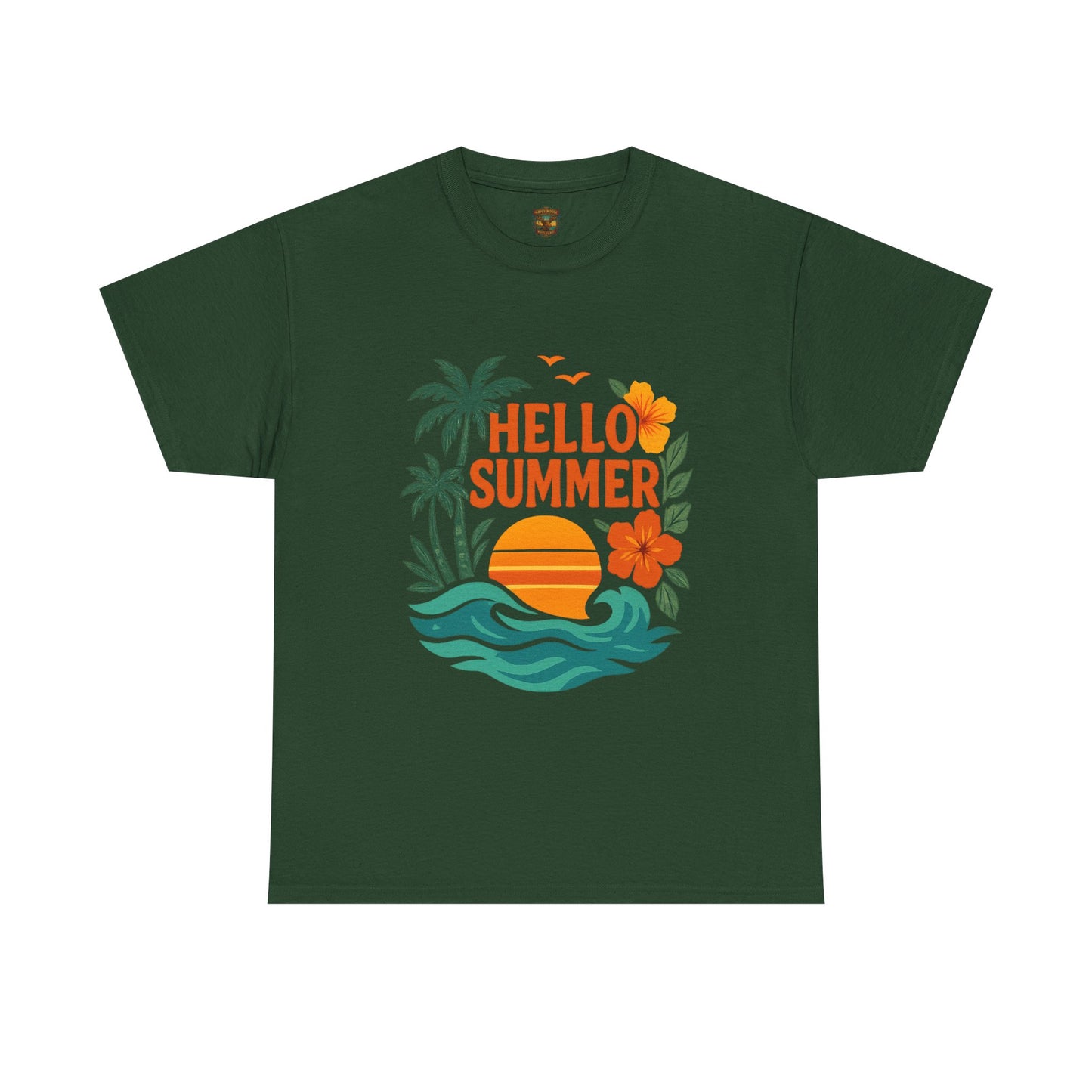 Hello Summer T-Shirt | Sunshine Text Graphic, Summer Vibes Tee