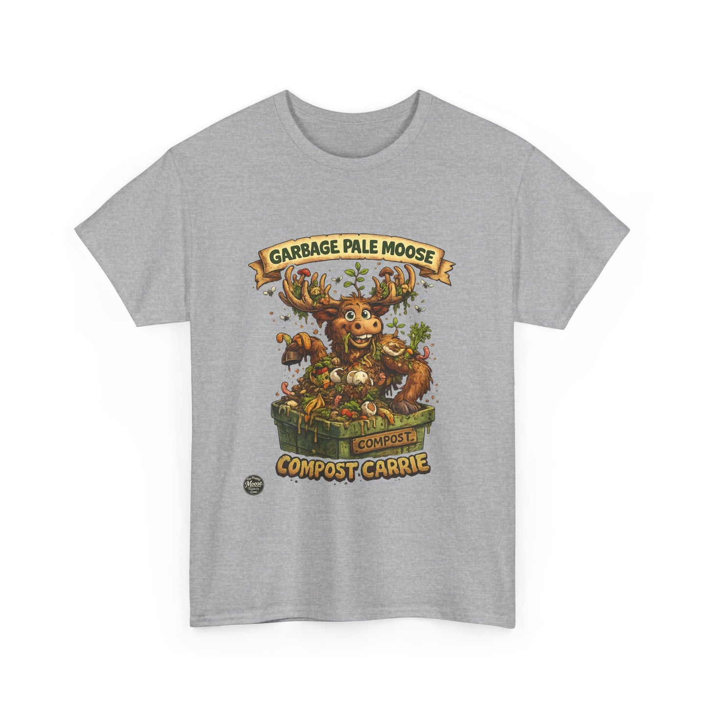 Compost Carrie Garbage Pale Moose Tee —  Eco-Friendly Gardening T-Shirt #G008