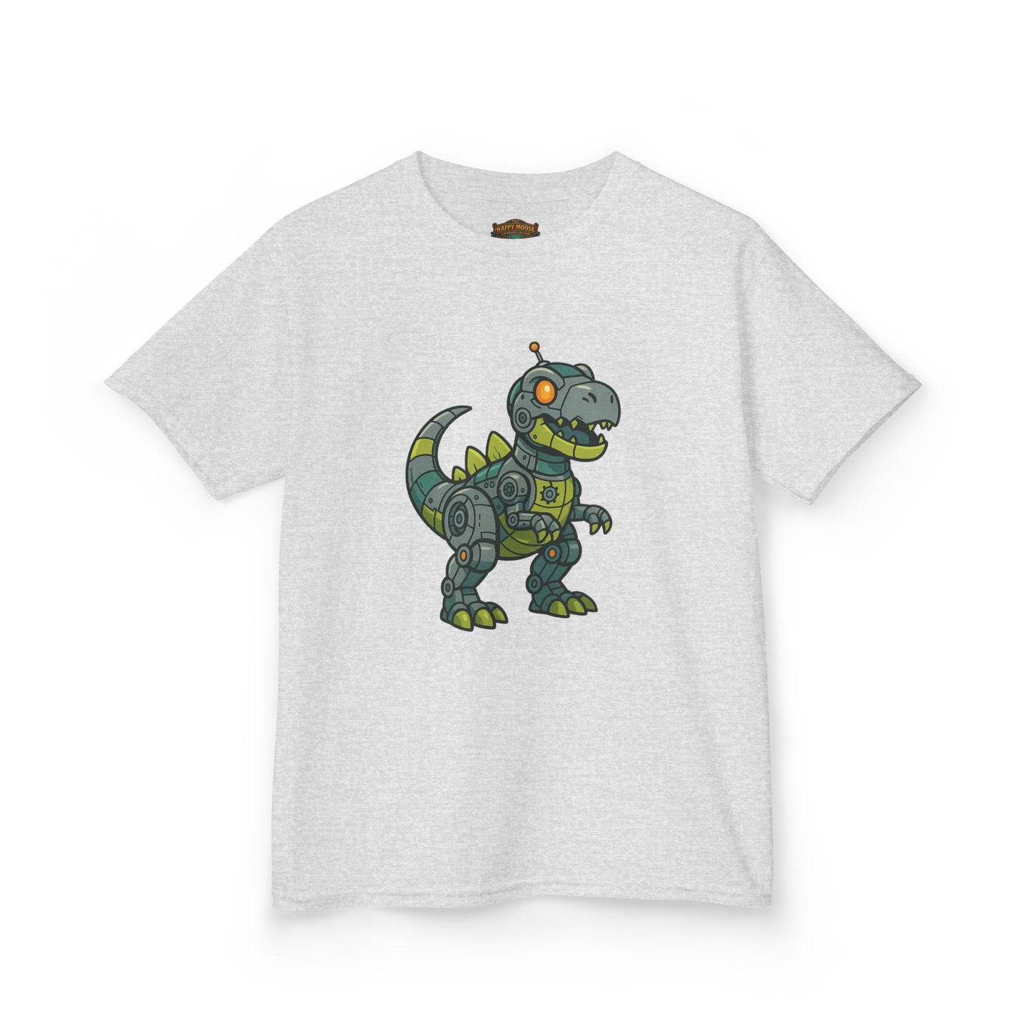 Kids Robot Dinosaur T‑Shirt — Cute Mech T‑Rex Graphic Tee for Boys & Girls