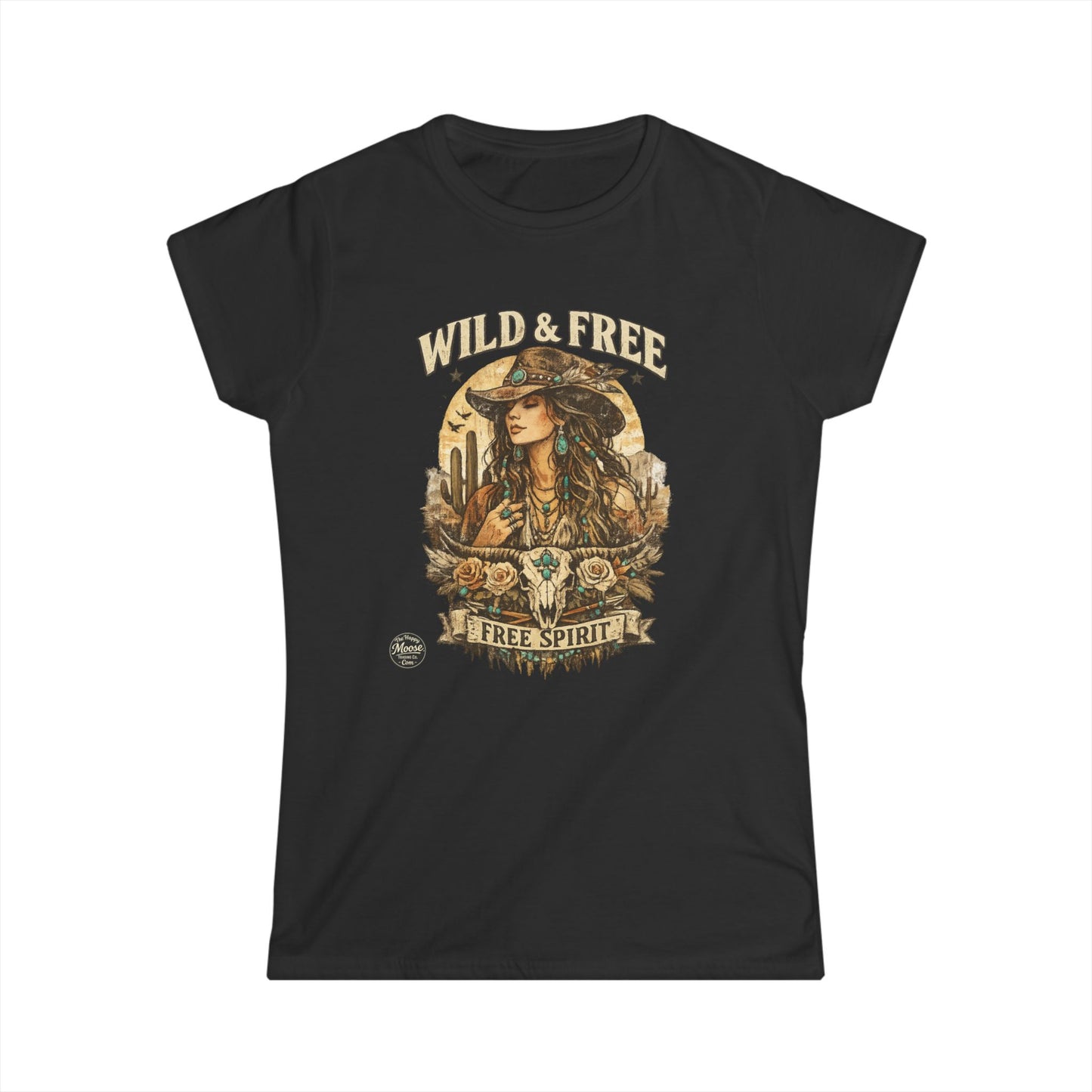 Wild & Free 'Free Spirit' Boho Western Women's Tee