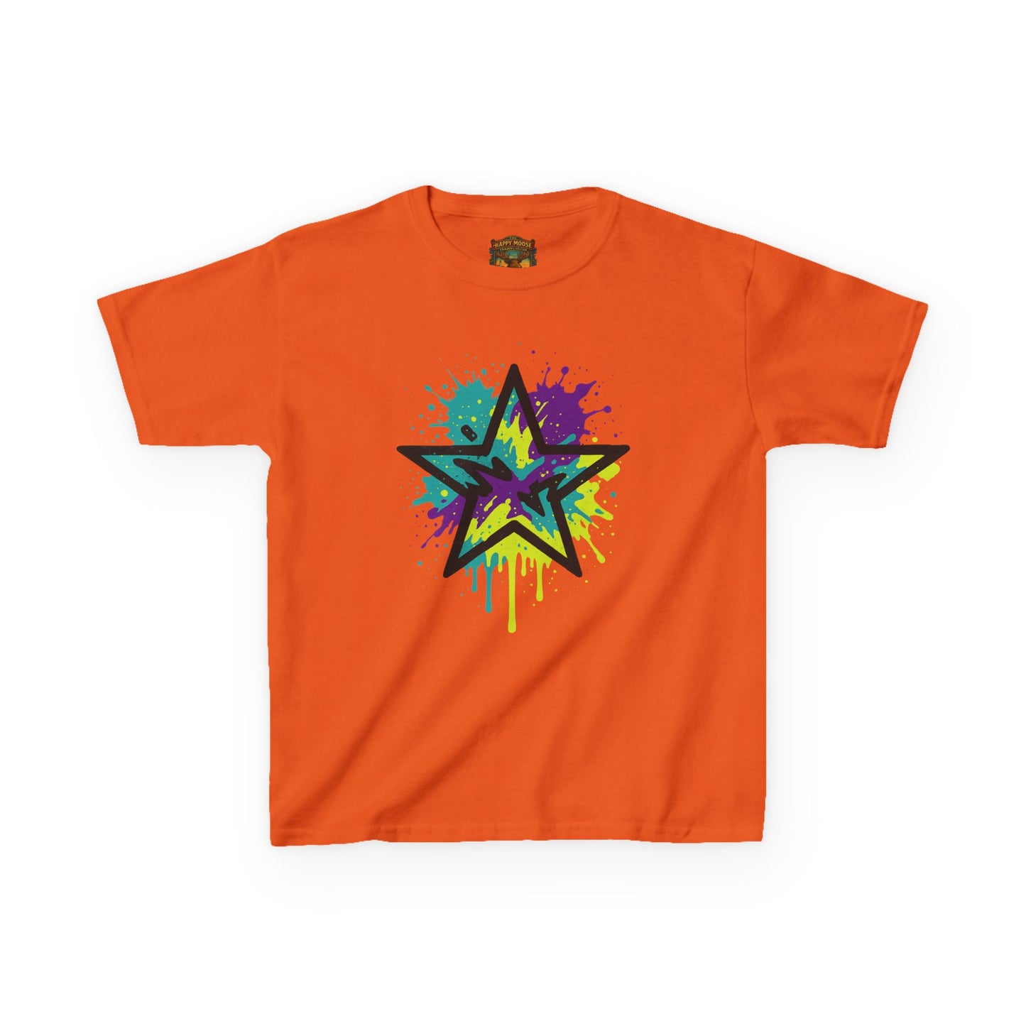Kids Star Graffiti T-Shirt — Colorful Drip Street Art Tee