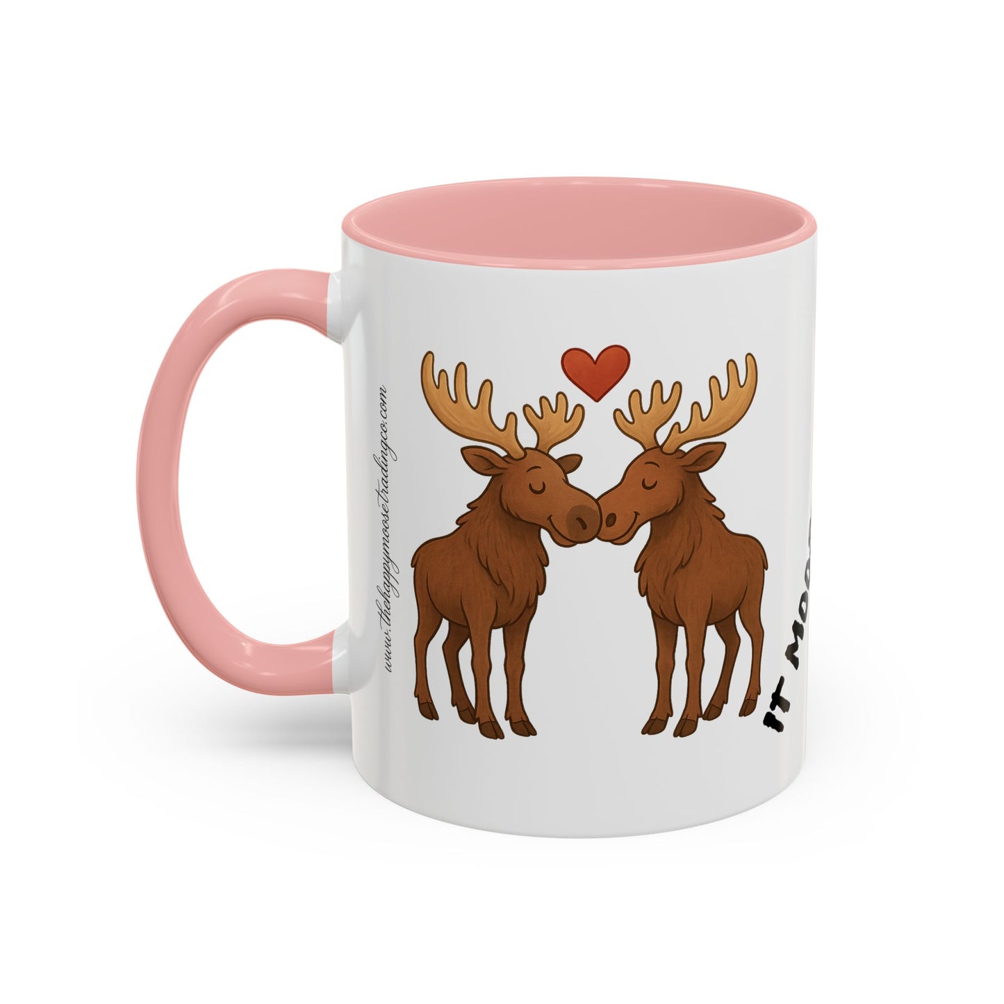 It Moose Be Love Coffee Mug — Cute Romantic Moose Couples Accent Mug (11/15oz)