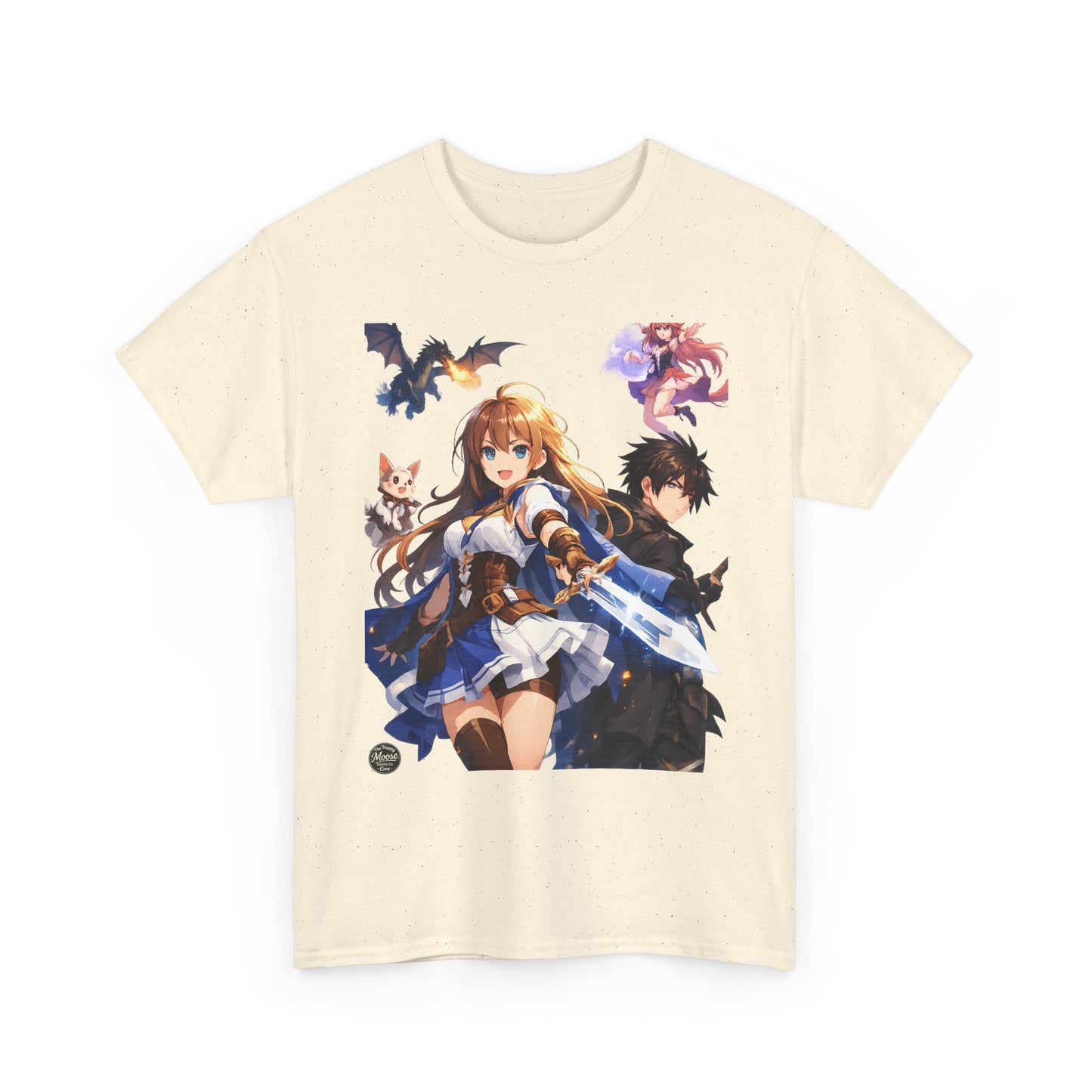 Fantasy Adventure Girl & Companion Anime T-Shirt #E002