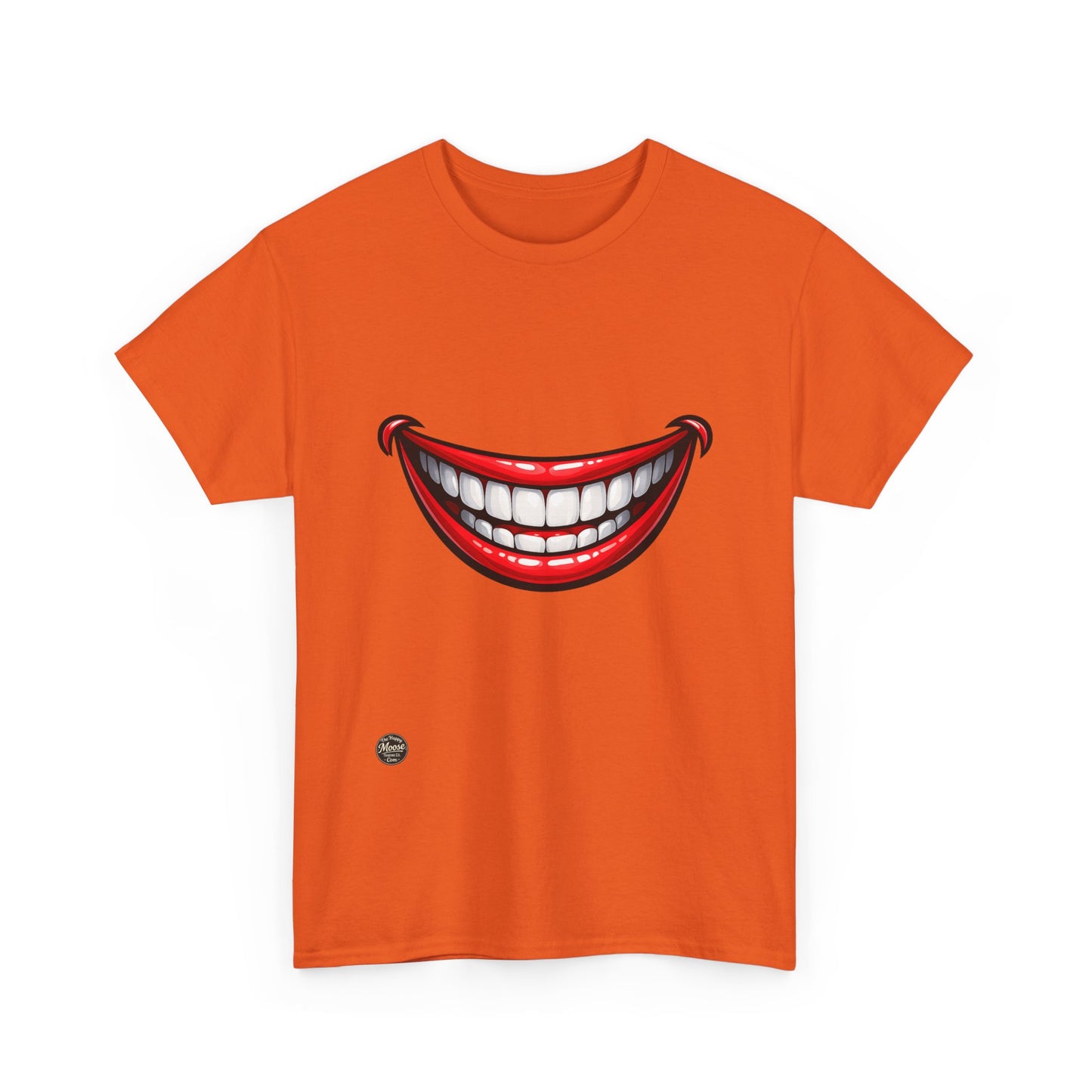 Smiling Joker Mouth Tee — Funny Red Grin Graphic T-Shirt