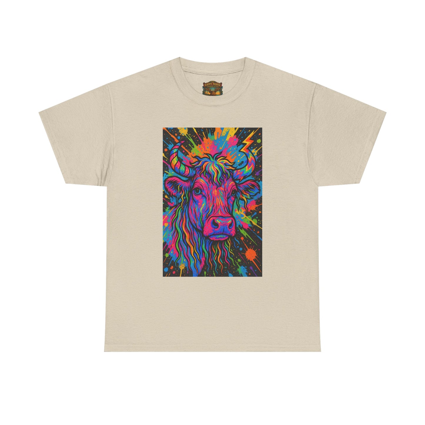Psychedelic Highland Cow T-Shirt | Retro Rainbow Cow Art 4