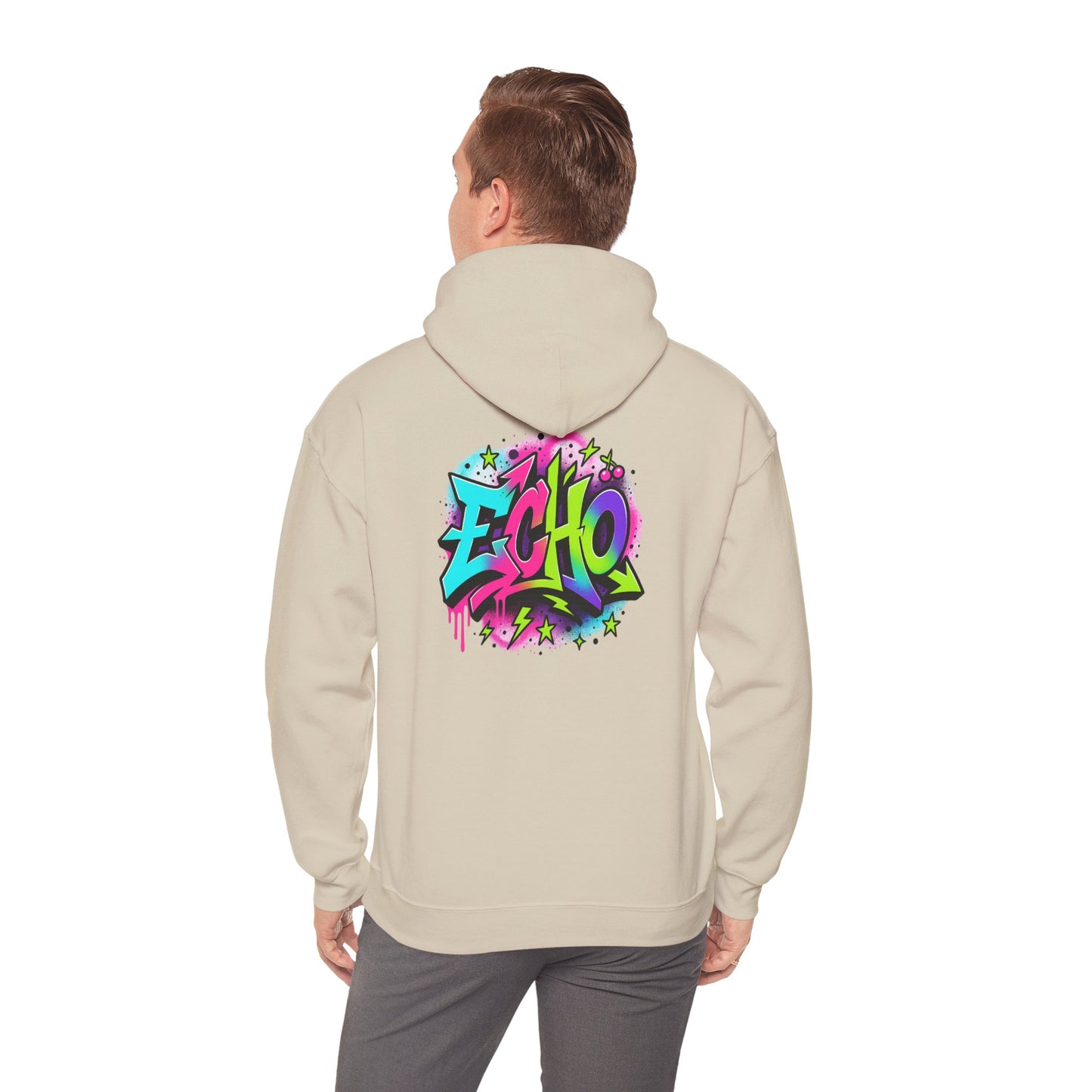 Graffiti "ECHO" Hoodie – Street Art Graphic Pullover