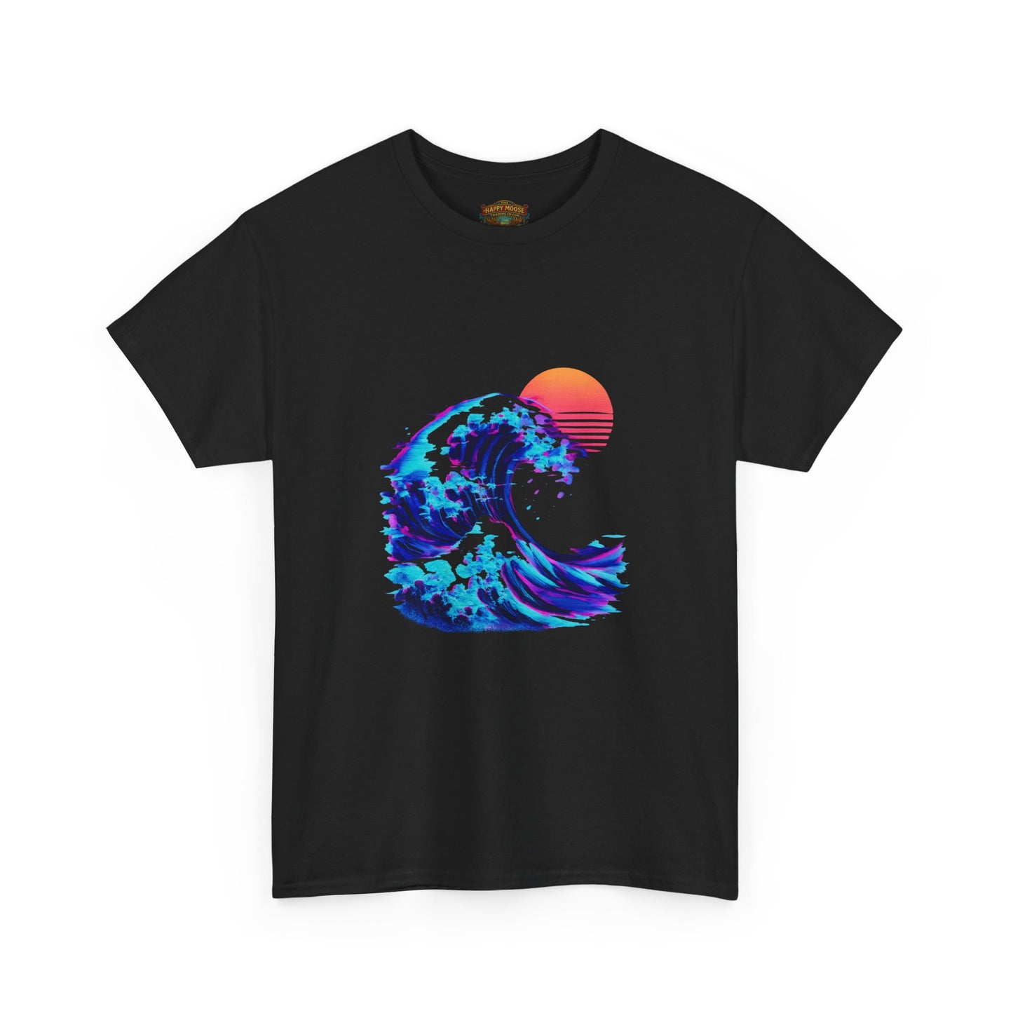 Wave Sunset T-Shirt — Retro Ocean Wave Graphic Tee