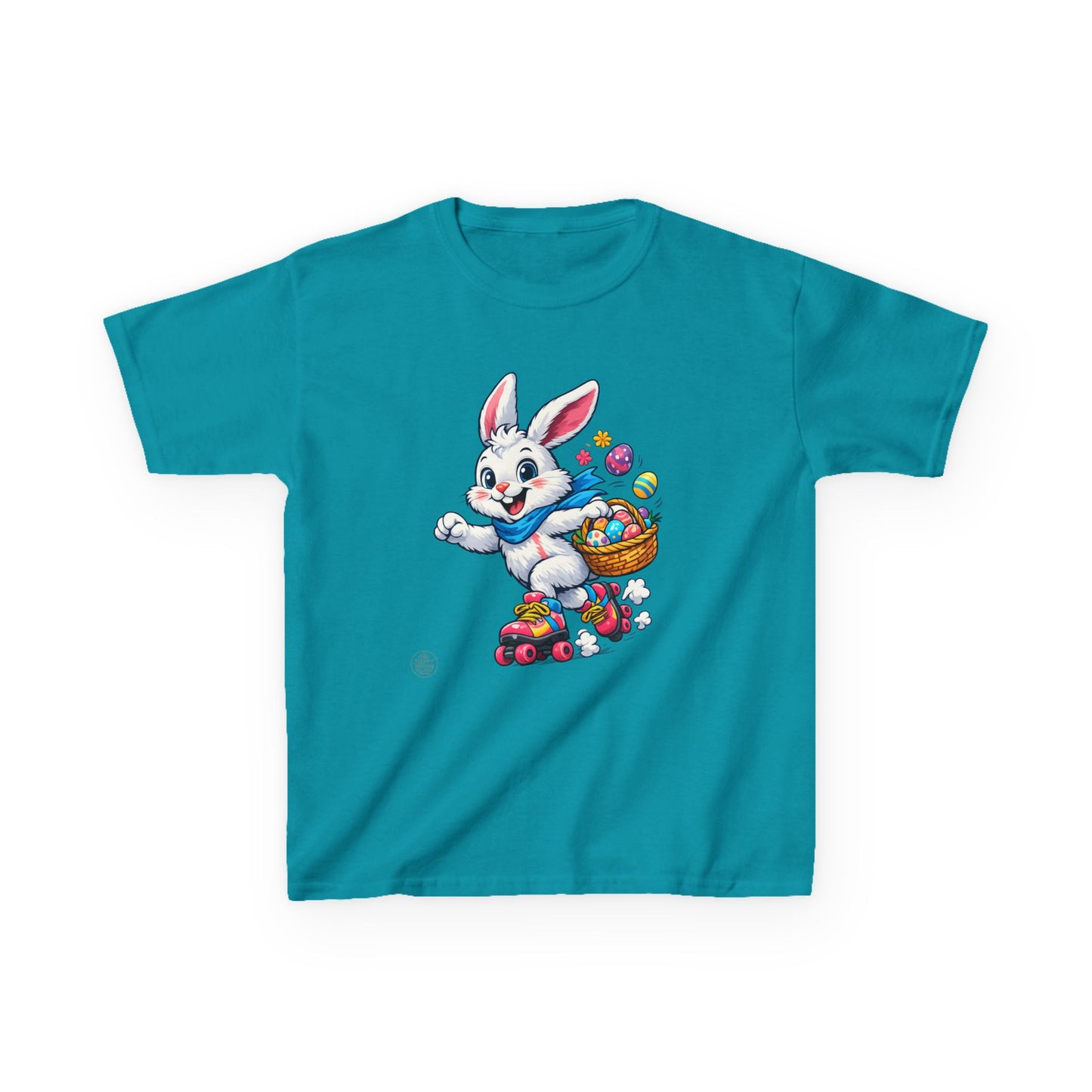 Kids Easter Bunny T-Shirt — Bunny with Easter Eggs Basket