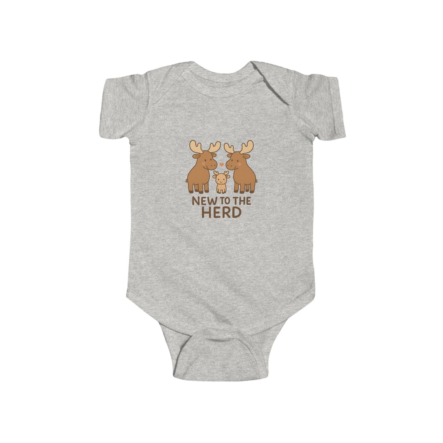 New to the Herd Baby Bodysuit – Cute Moose Infant Onesie