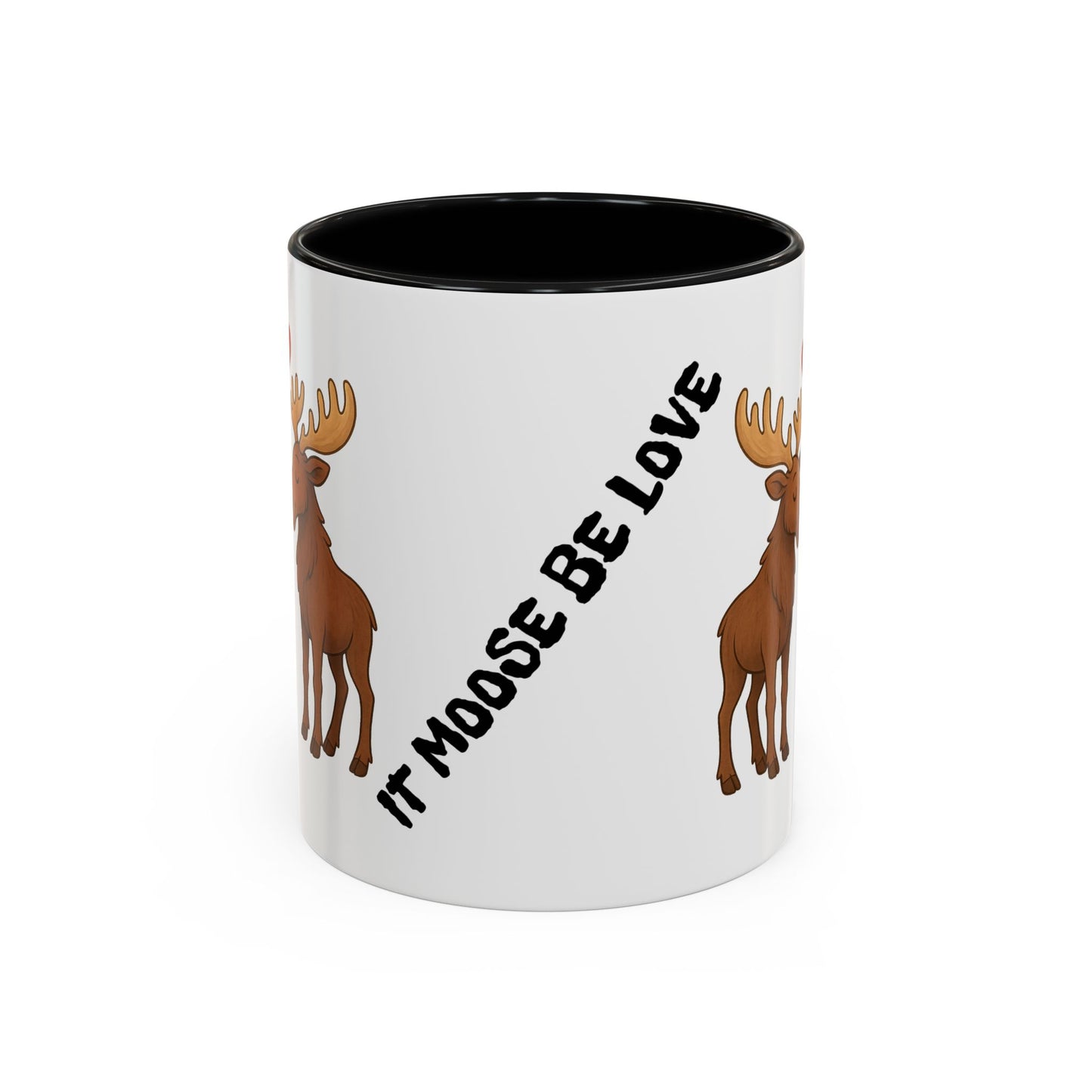 It Moose Be Love Coffee Mug — Cute Romantic Moose Couples Accent Mug (11/15oz)