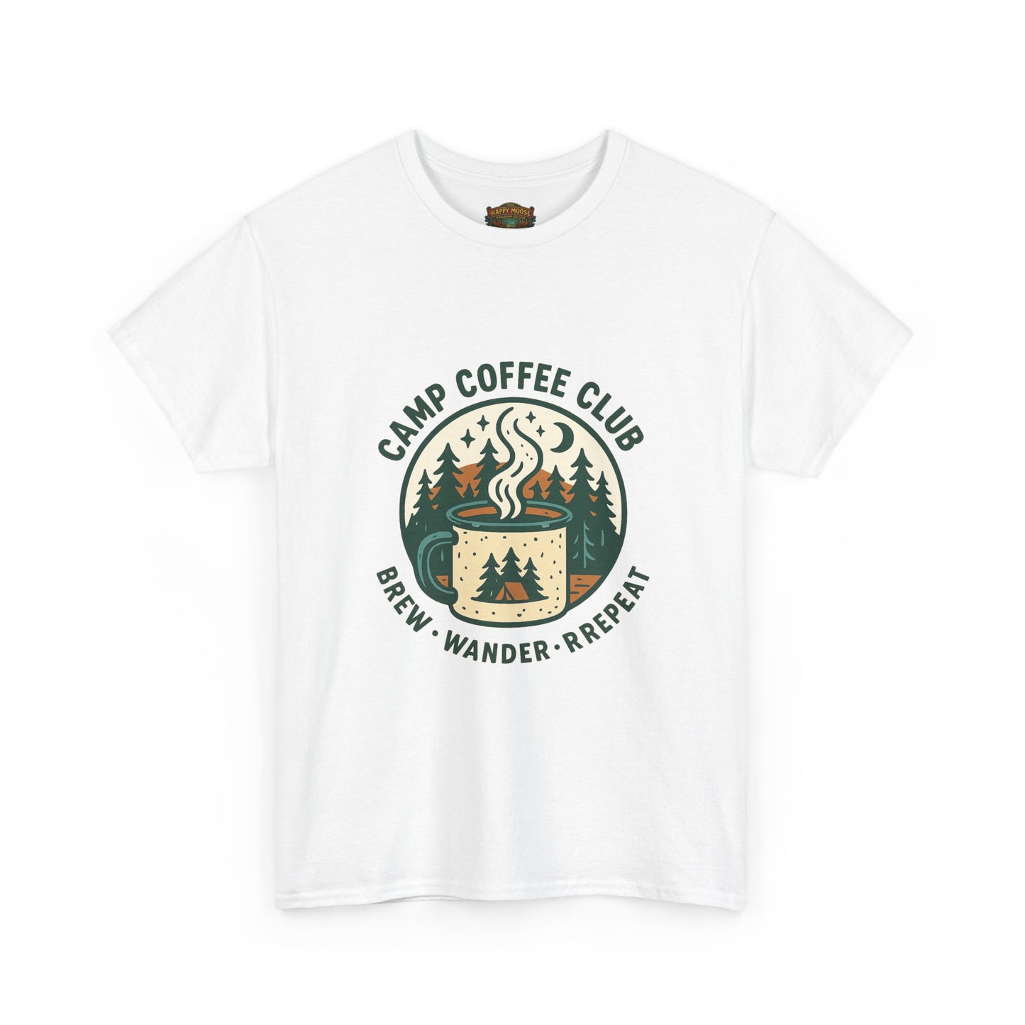 Camp Coffee T-Shirt — 'CAMP COFFEE' Retro Outdoor Tee