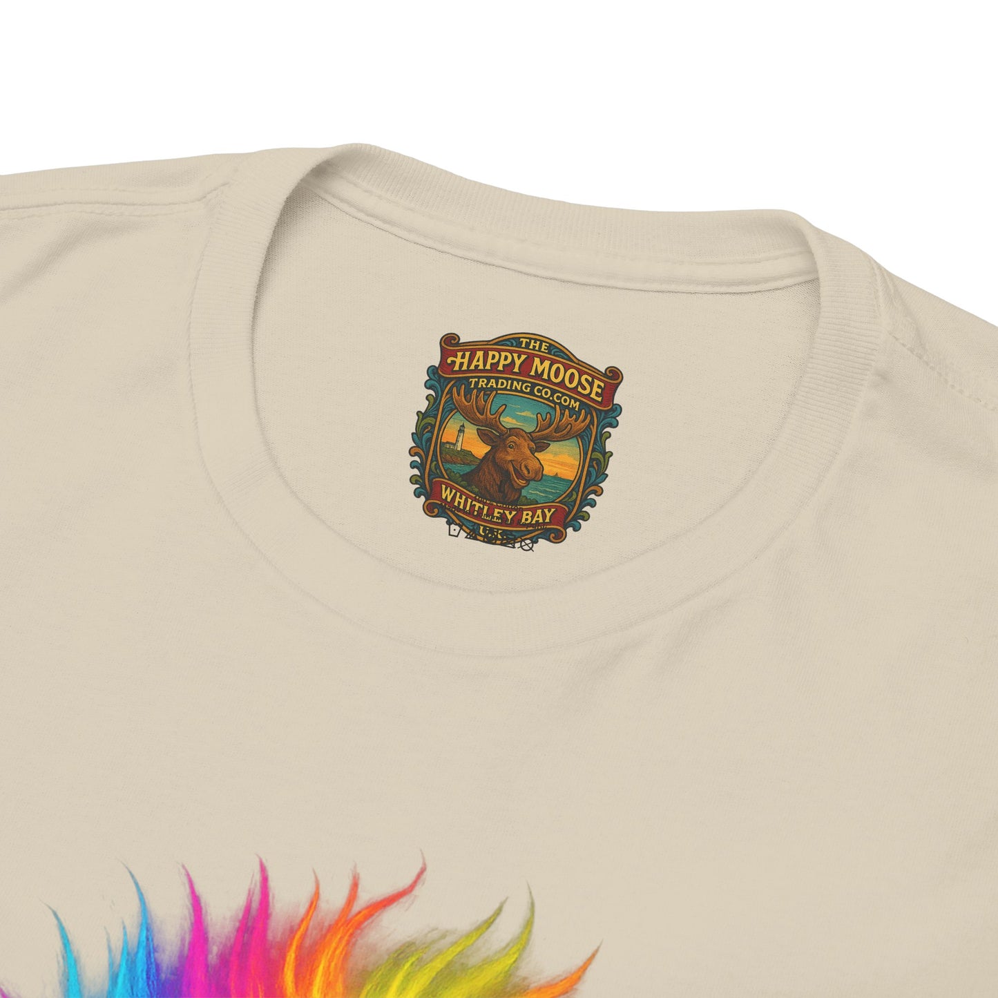 Rainbow Buffalo T-Shirt — Colorful Neon Bison Graphic Tee