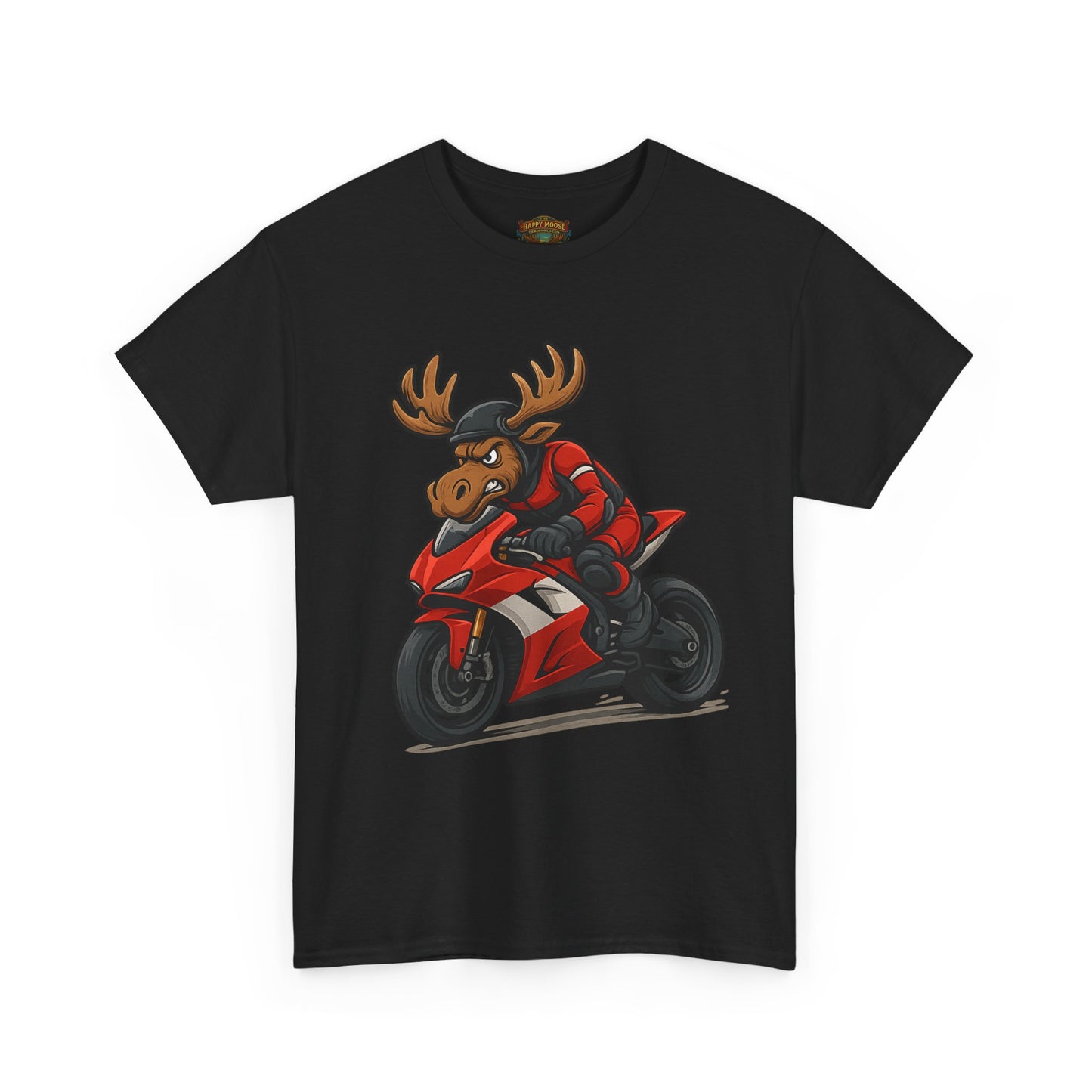 Motorcycle Moose T-Shirt — Funny Biker Graphic Tee