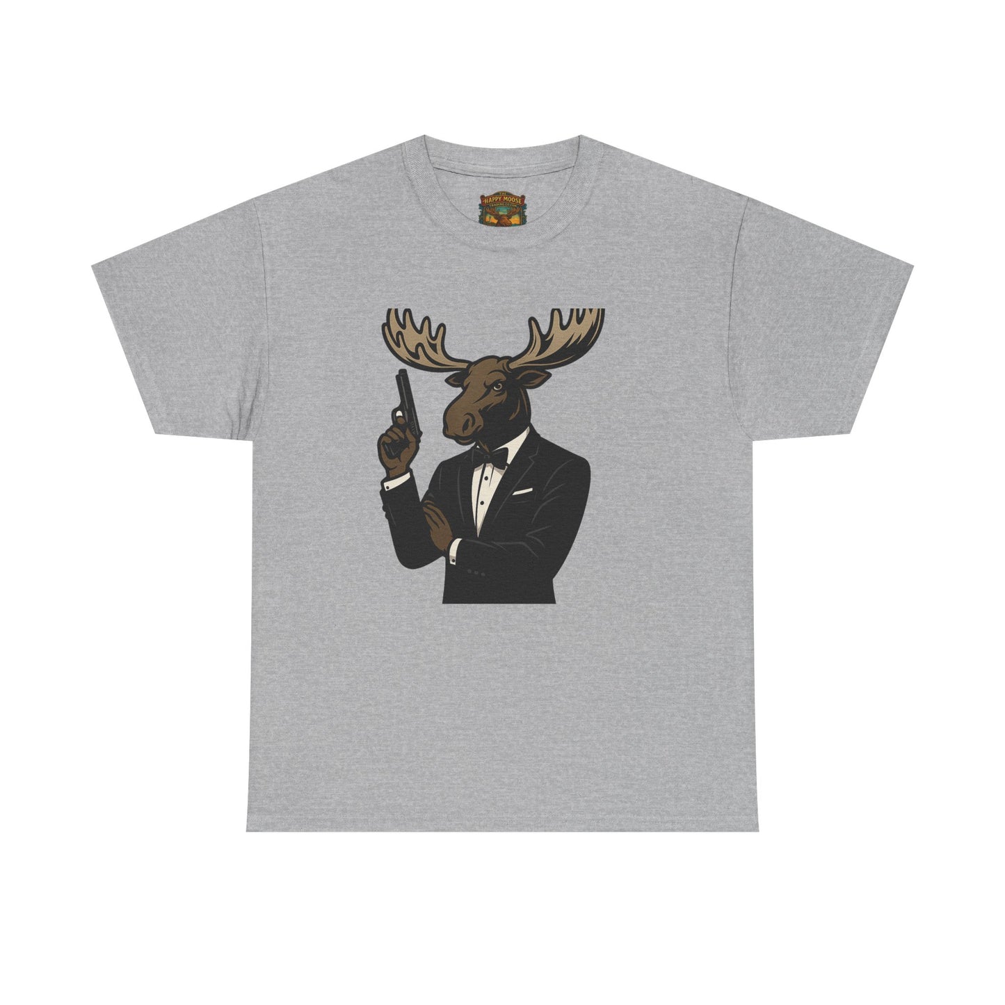 Moose in Tuxedo Graphic Tee — Gentlemen Moose Novelty T‑Shirt