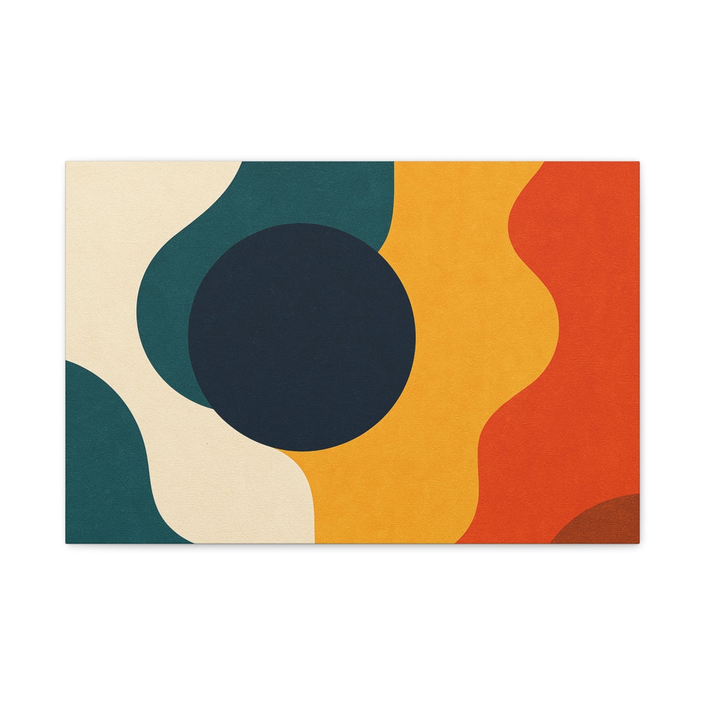 Abstract Retro Wave Matte Canvas Print — Mid Century Colorful Wall Art (Stretched 1.25")