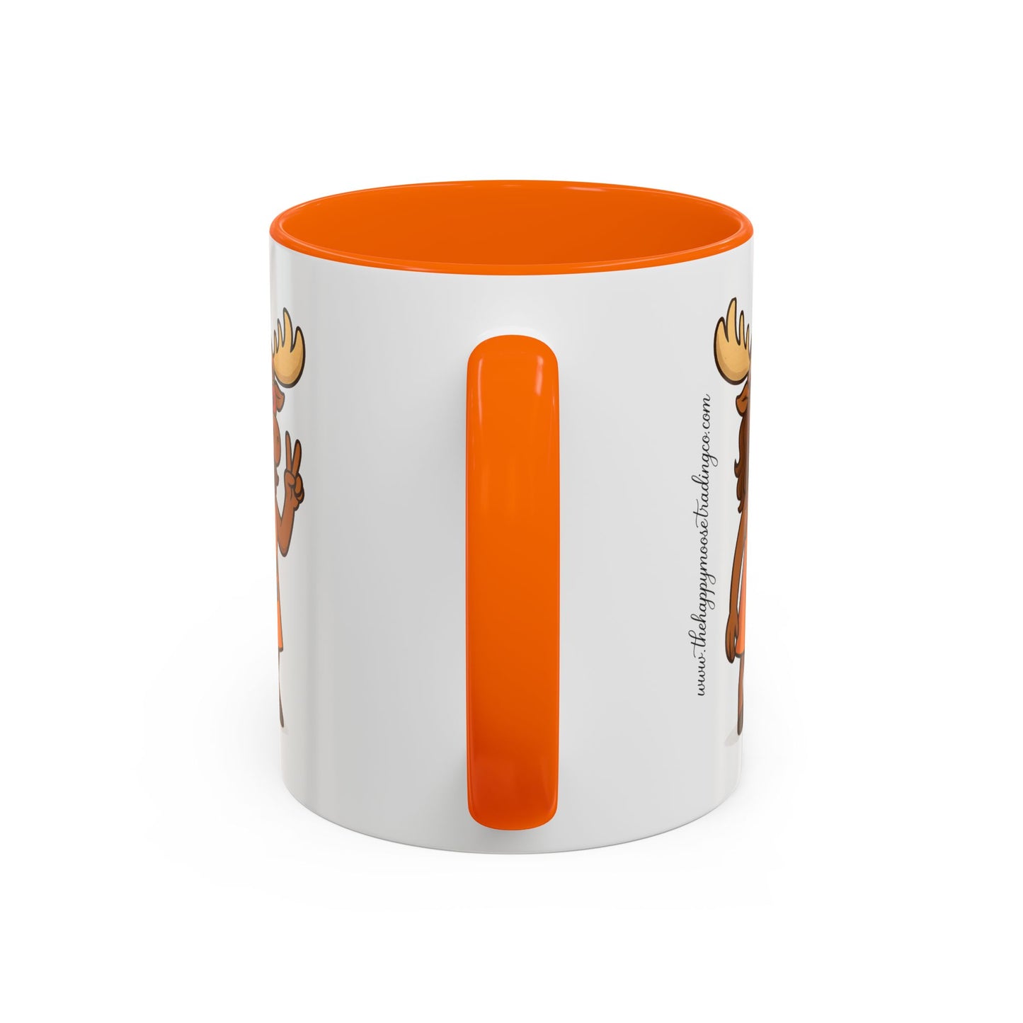 Hippie Moose Coffee Mug — Peace Sign Retro Moose Accent Mug (11/15oz)