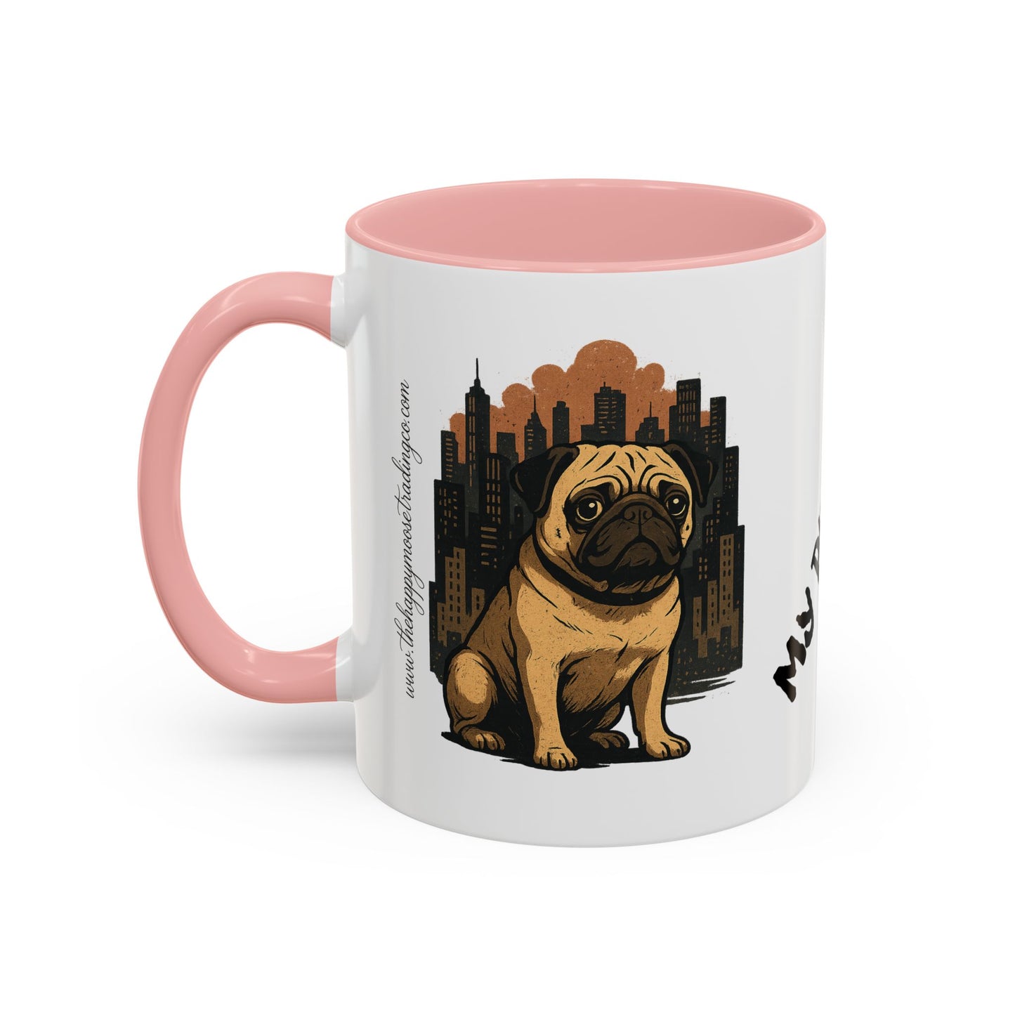 My Pug Mug Coffee Mug — Rustic Mountain Sunset Design