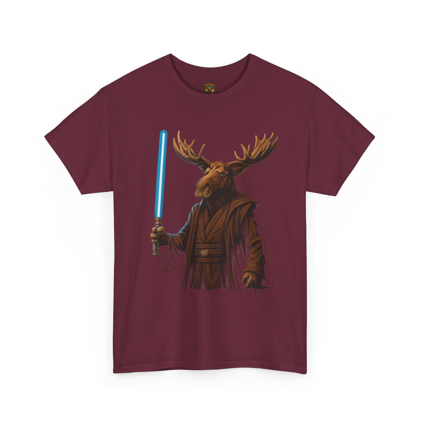 Moose Wars T‑Shirt — Funny Star Wars Inspired Moose with Lightsaber
