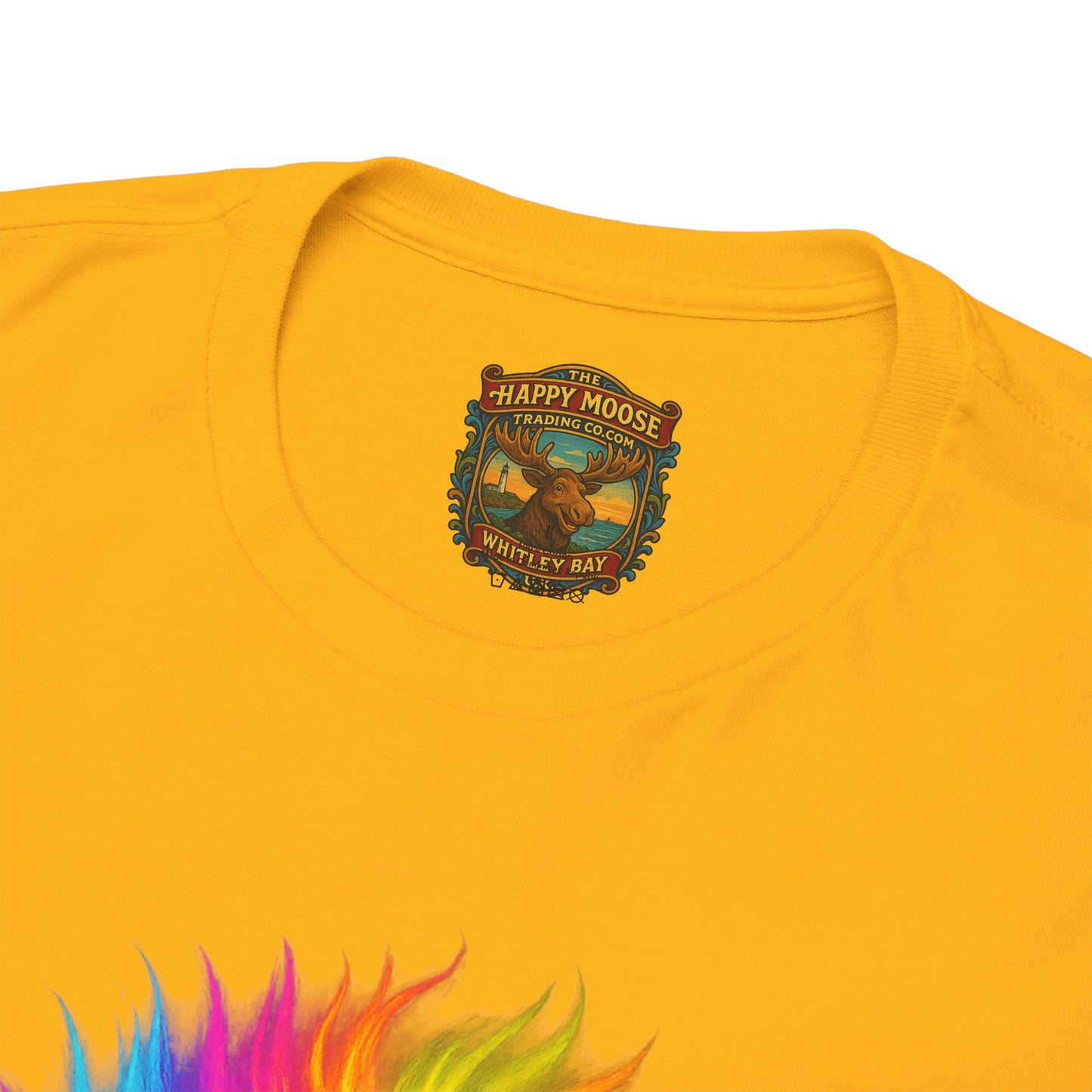 Rainbow Buffalo T-Shirt — Colorful Neon Bison Graphic Tee