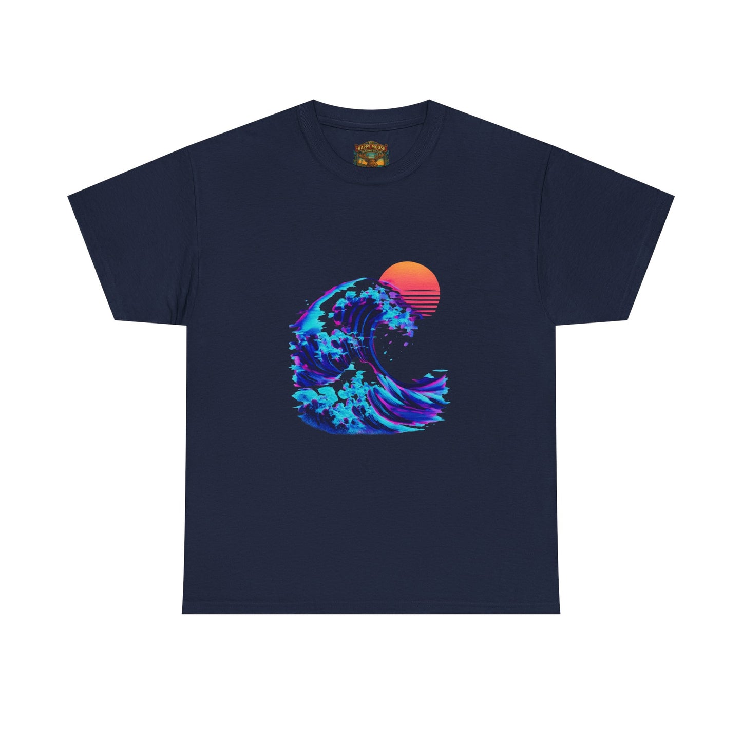 Wave Sunset T-Shirt — Retro Ocean Wave Graphic Tee
