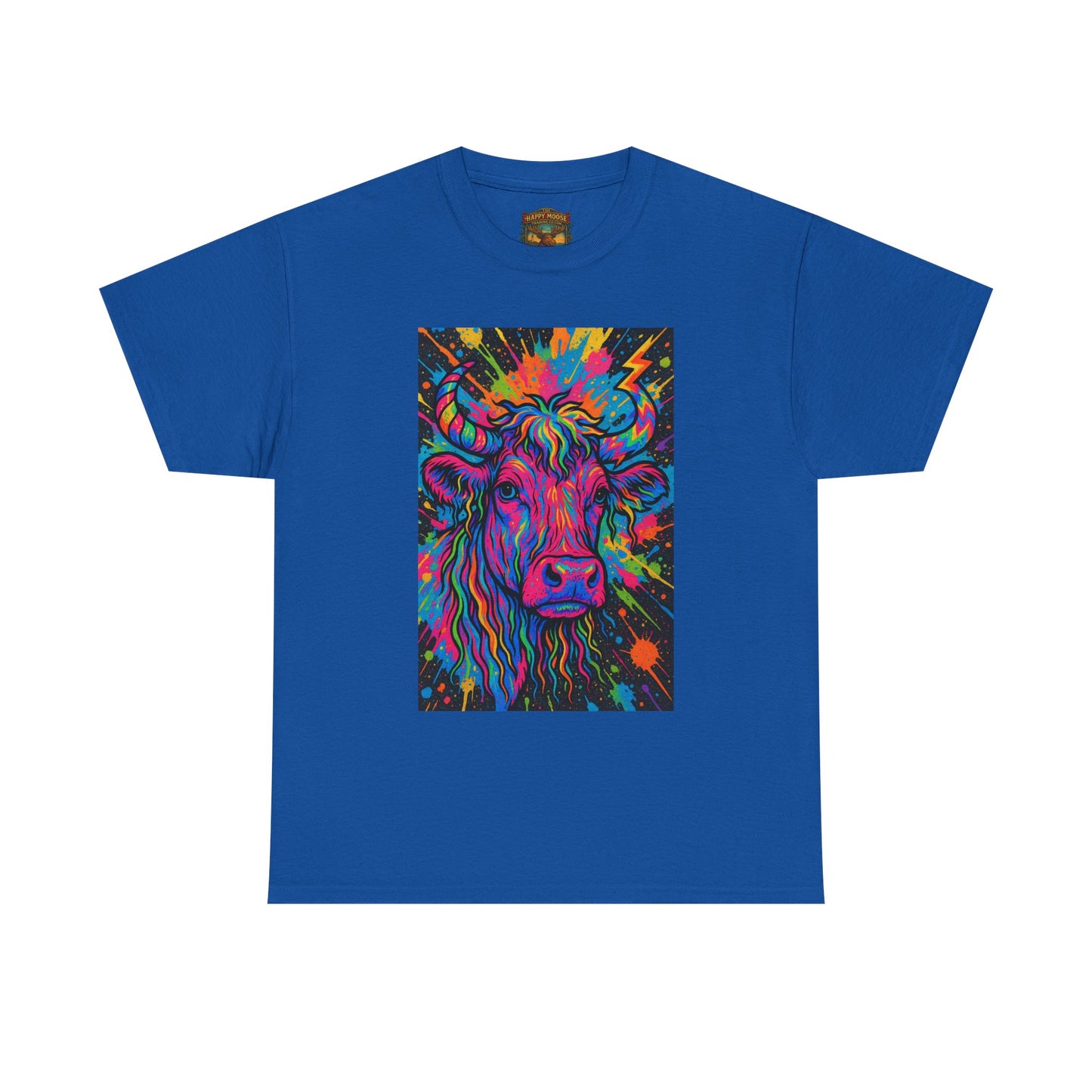 Psychedelic Highland Cow T-Shirt | Retro Rainbow Cow Art 4