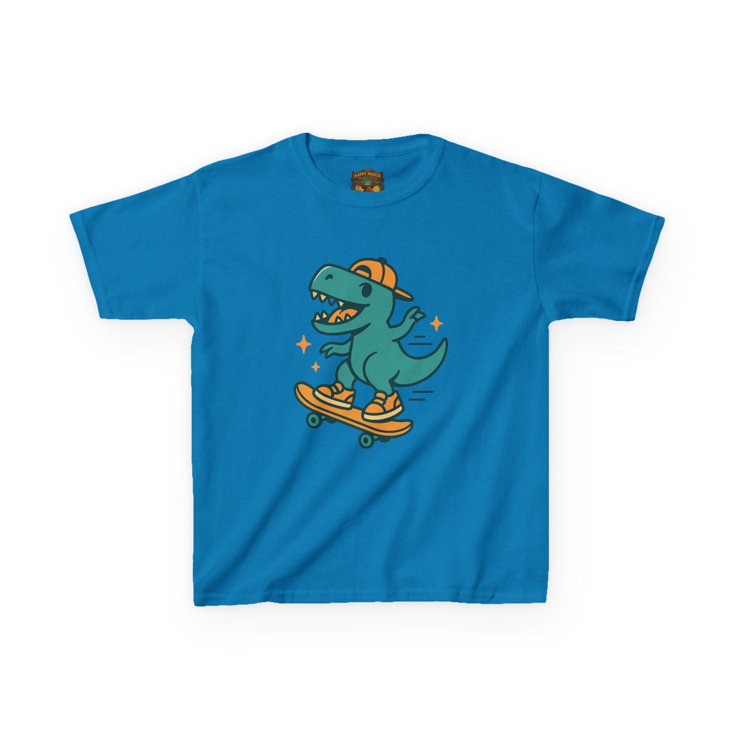Kids Skateboarding Dino Tee — Cute Skateboard T‑Rex Graphic Shirt