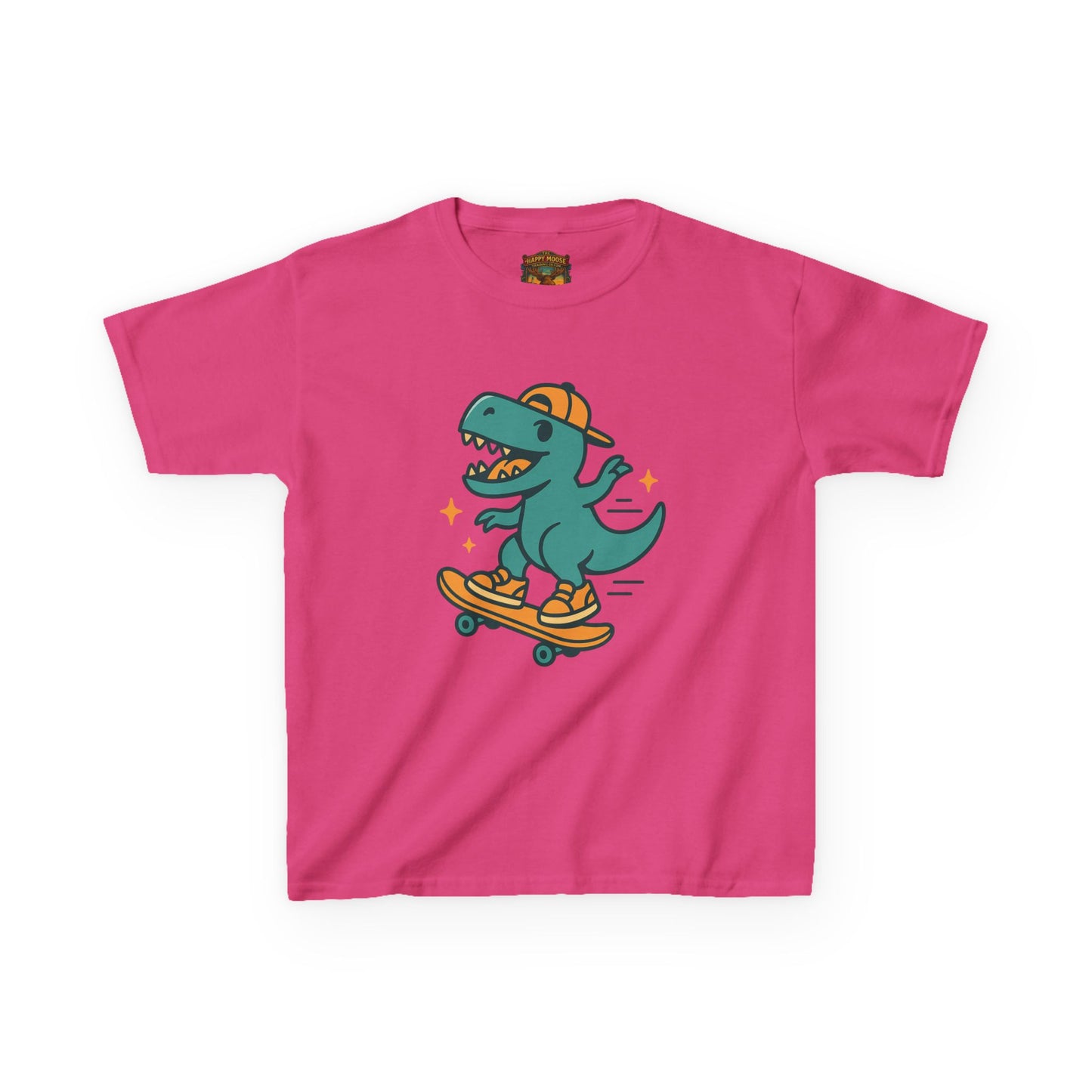 Kids Skateboarding Dino Tee — Cute Skateboard T‑Rex Graphic Shirt