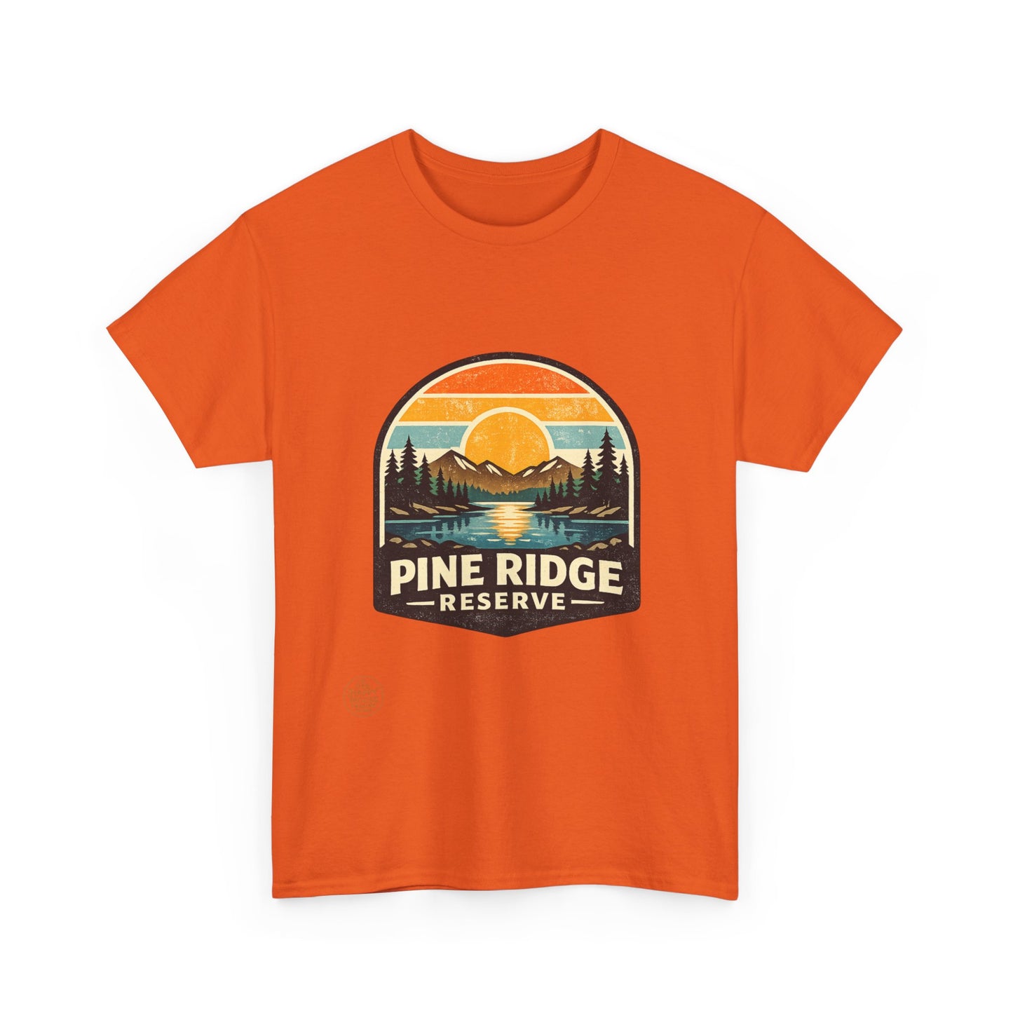 Pine Ridge Reserve TShirt — Vintage Sunset Mountain Camping T-Shirt