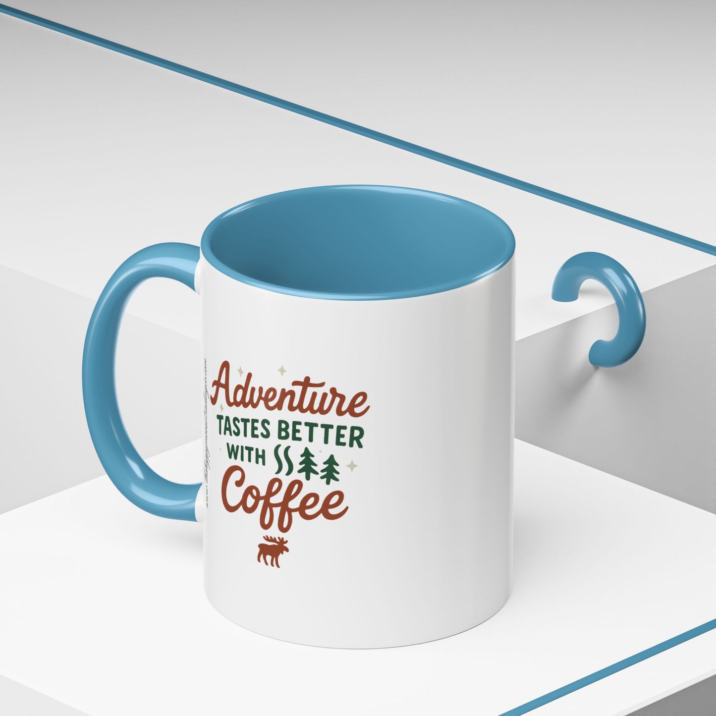 Adventure Tastes Better With Coffee Mug — "Adventure Tastes Better with Coffee" Rustic Outdoor Camper Gift (11/15oz)