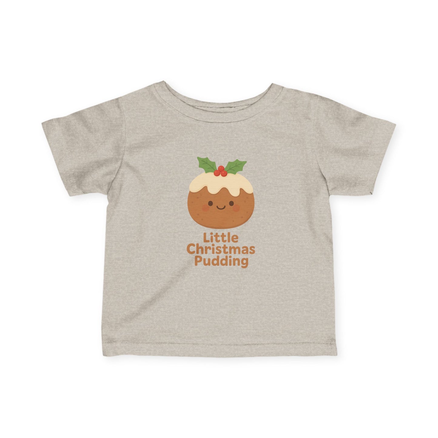 Infant Tee - "Little Christmas Pudding" Cute Holiday Baby Shirt