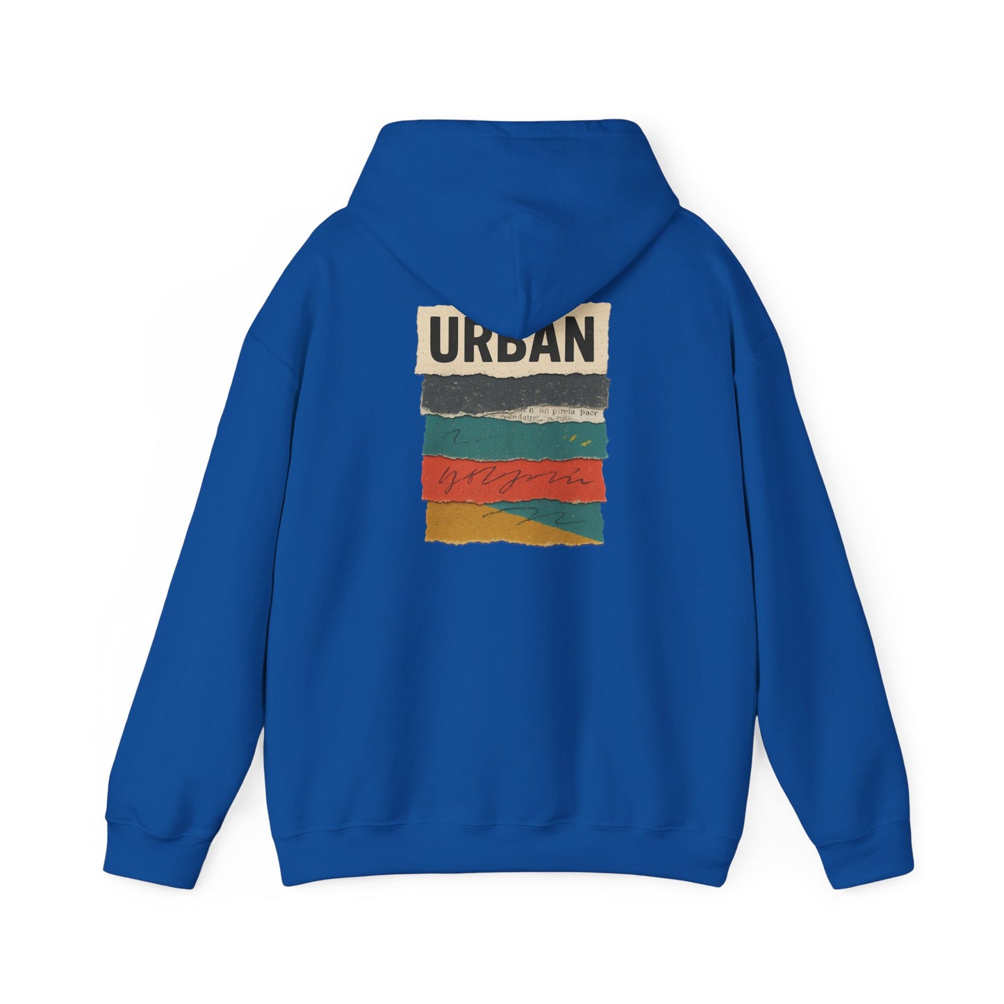 Hoodie — Retro 'Urban' Striped Vintage Paint-Texture Pullover