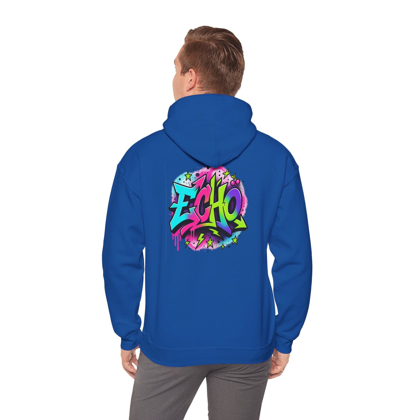 Graffiti "ECHO" Hoodie – Street Art Graphic Pullover