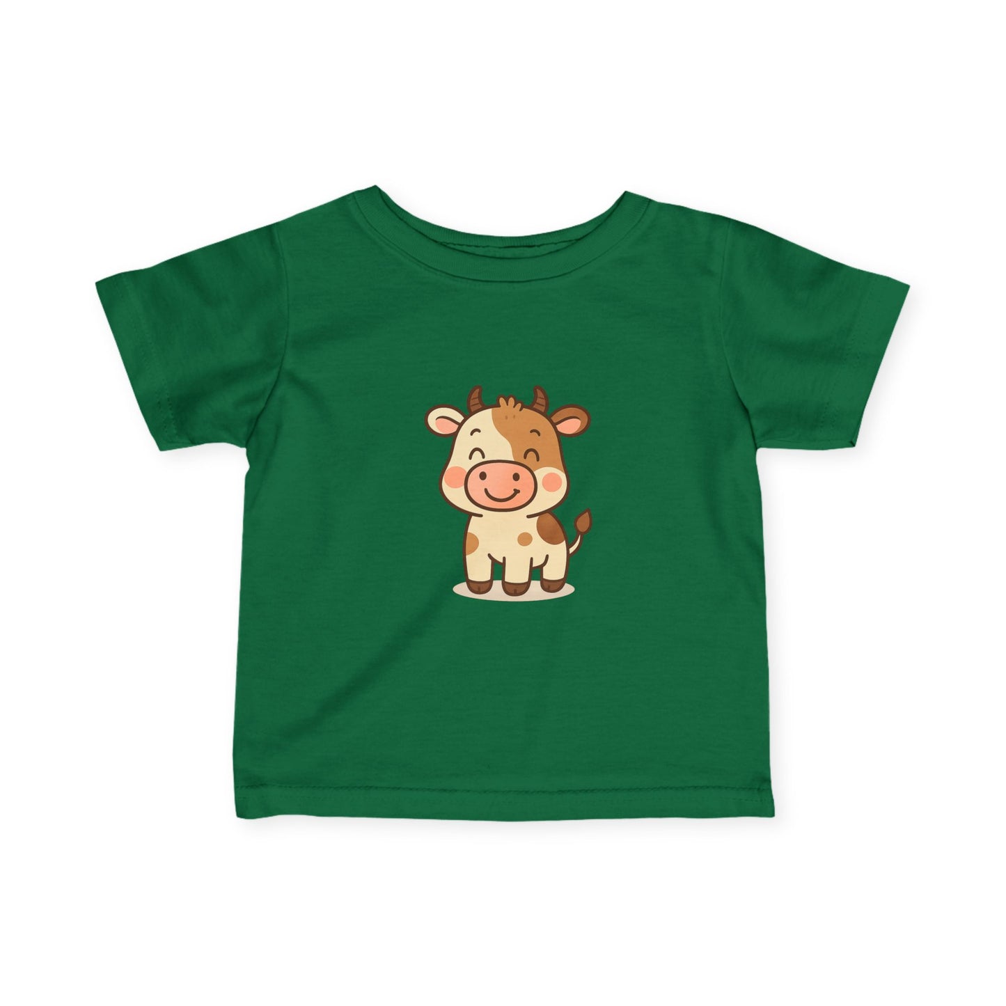 Cute Cartoon Cow Infant Tee - Baby Cow Graphic Shirt