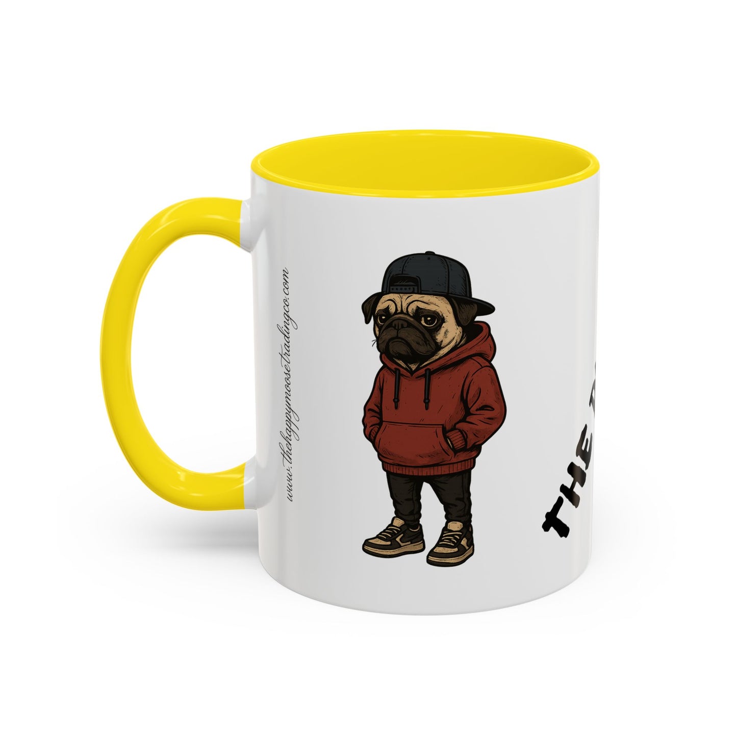 The Pug Mug Accent Coffee Mug — Cute Pug Cartoon Gift (11/15oz)
