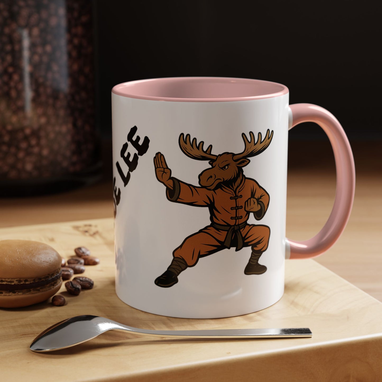 Moose Lee Martial Arts Accent Coffee Mug — Funny Moose Kung Fu 11/15oz