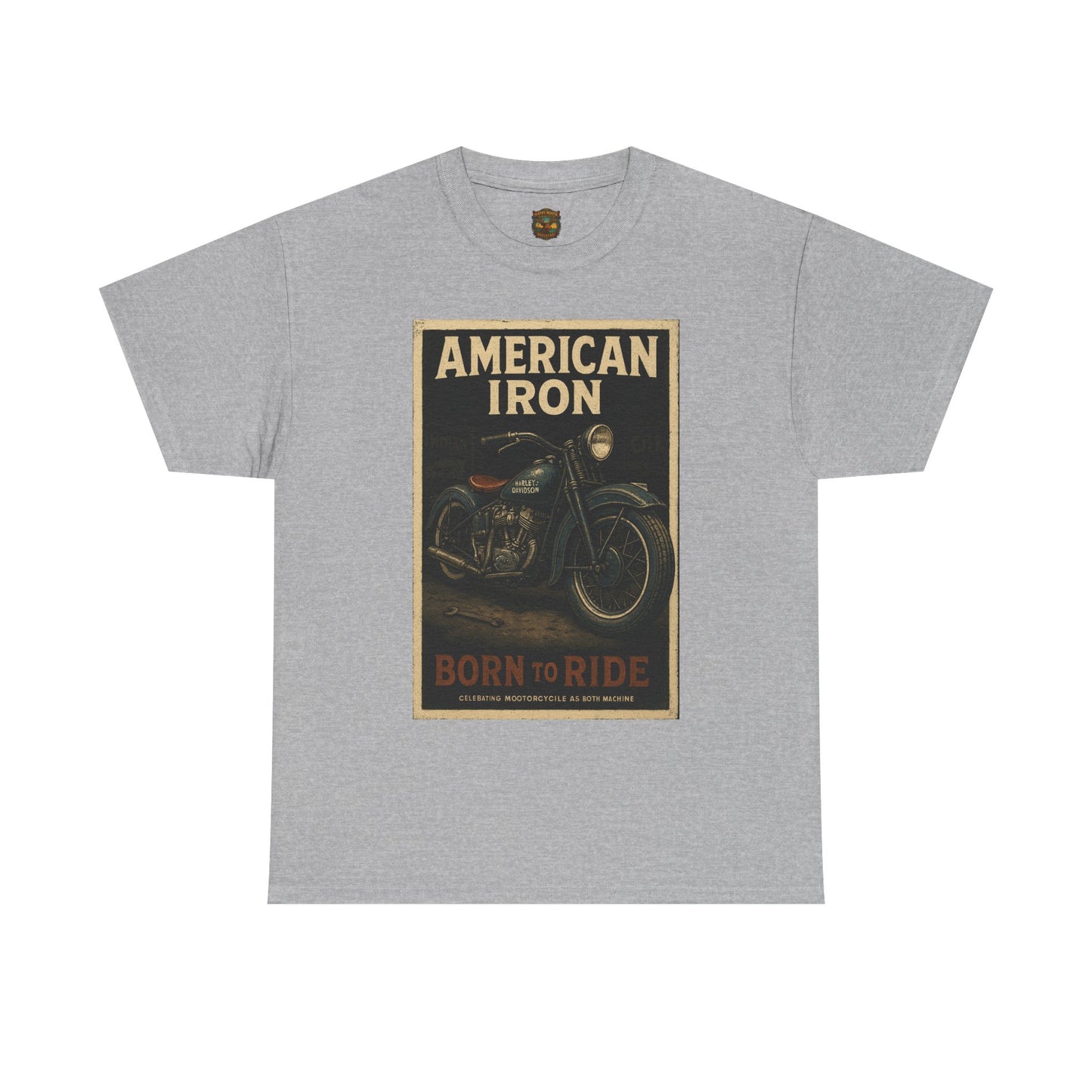 American Iron Motorcycle Poster Tee | Born to Ride