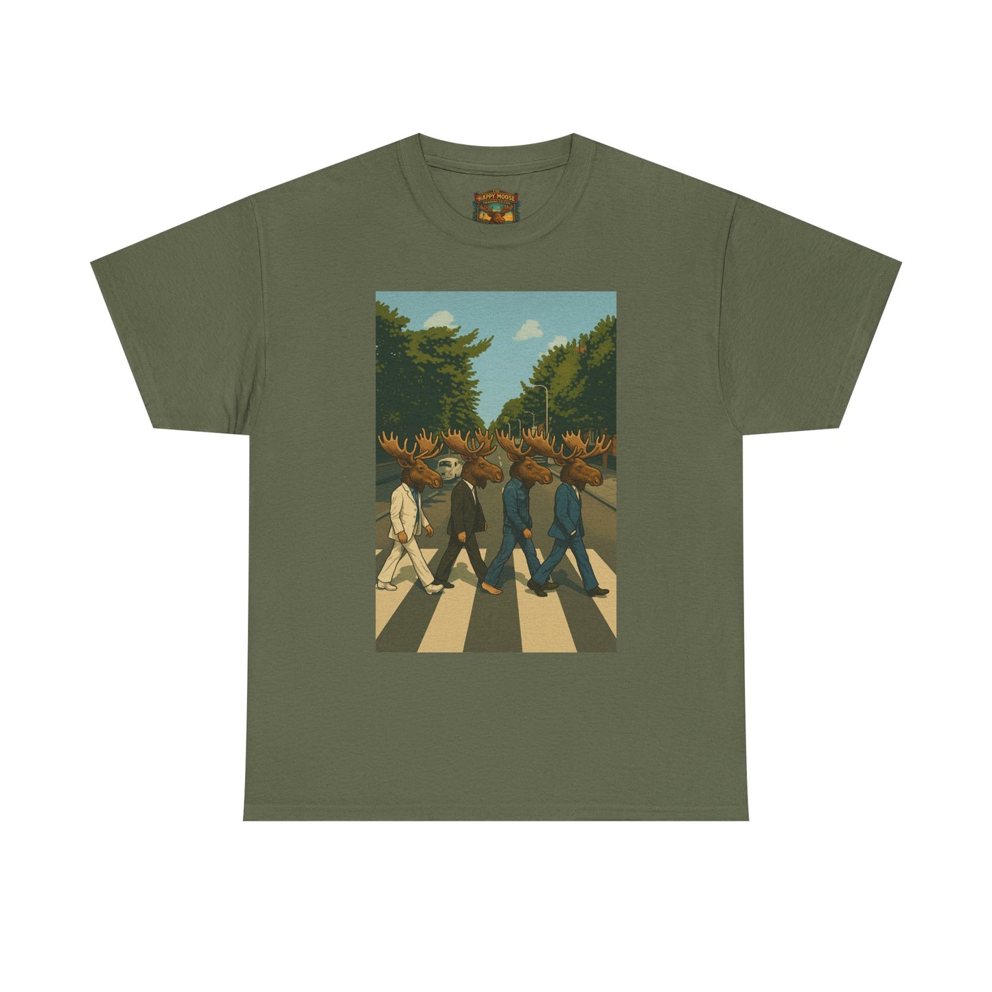 Moose Abbey Road Tee — Retro Parody Band Graphic T-Shirt