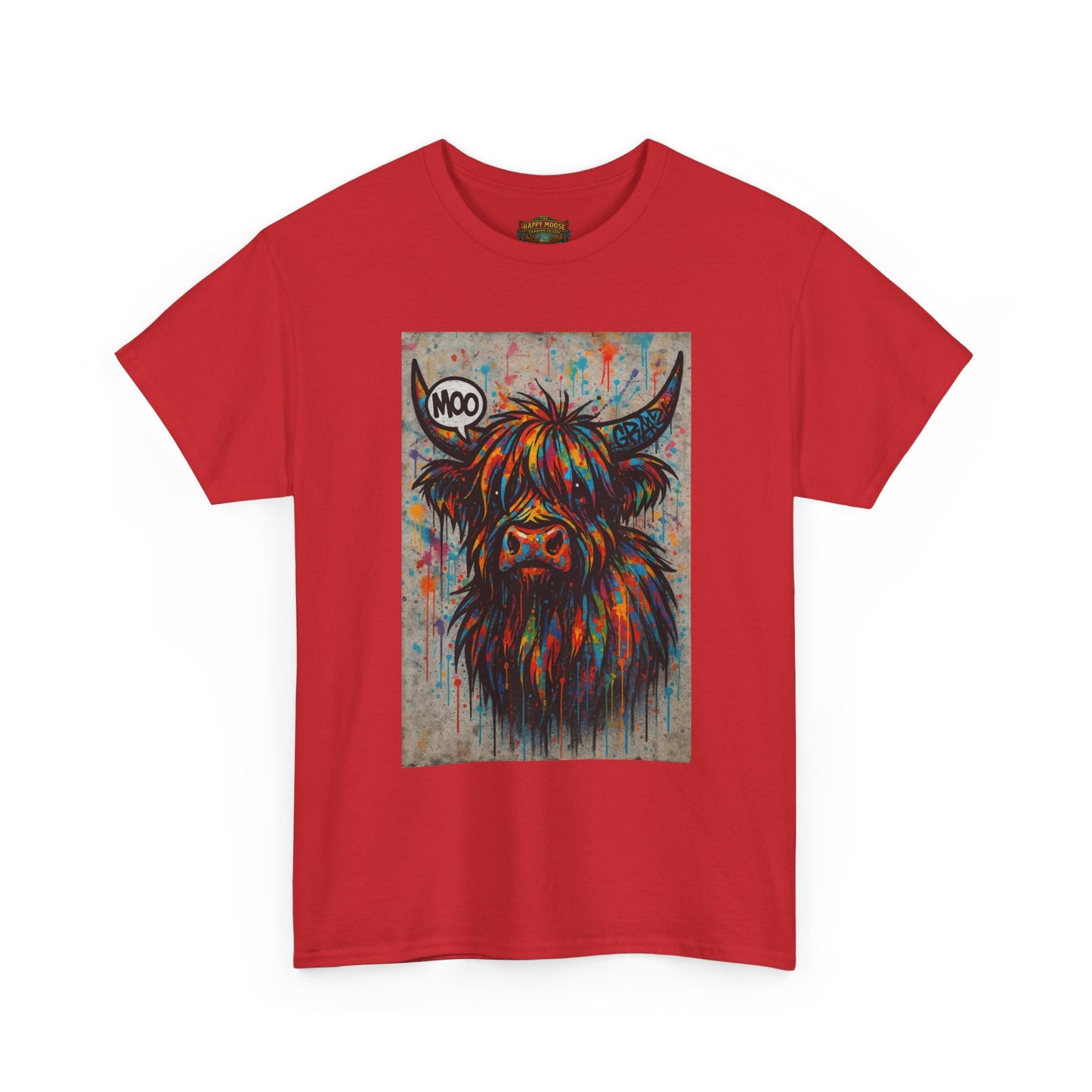 Psychedelic Highland Cow T-Shirt | Retro Rainbow Cow Art 7