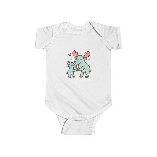 Cute Mom & Baby Moose Infant Bodysuit - Adorable Nursery Outfit